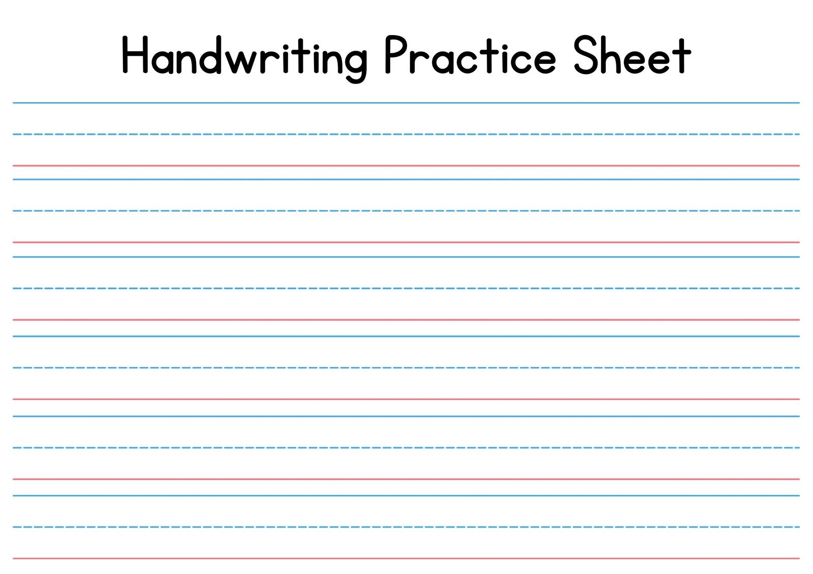 Free Custom Printable Handwriting Worksheet Templates Canva Worksheets Library