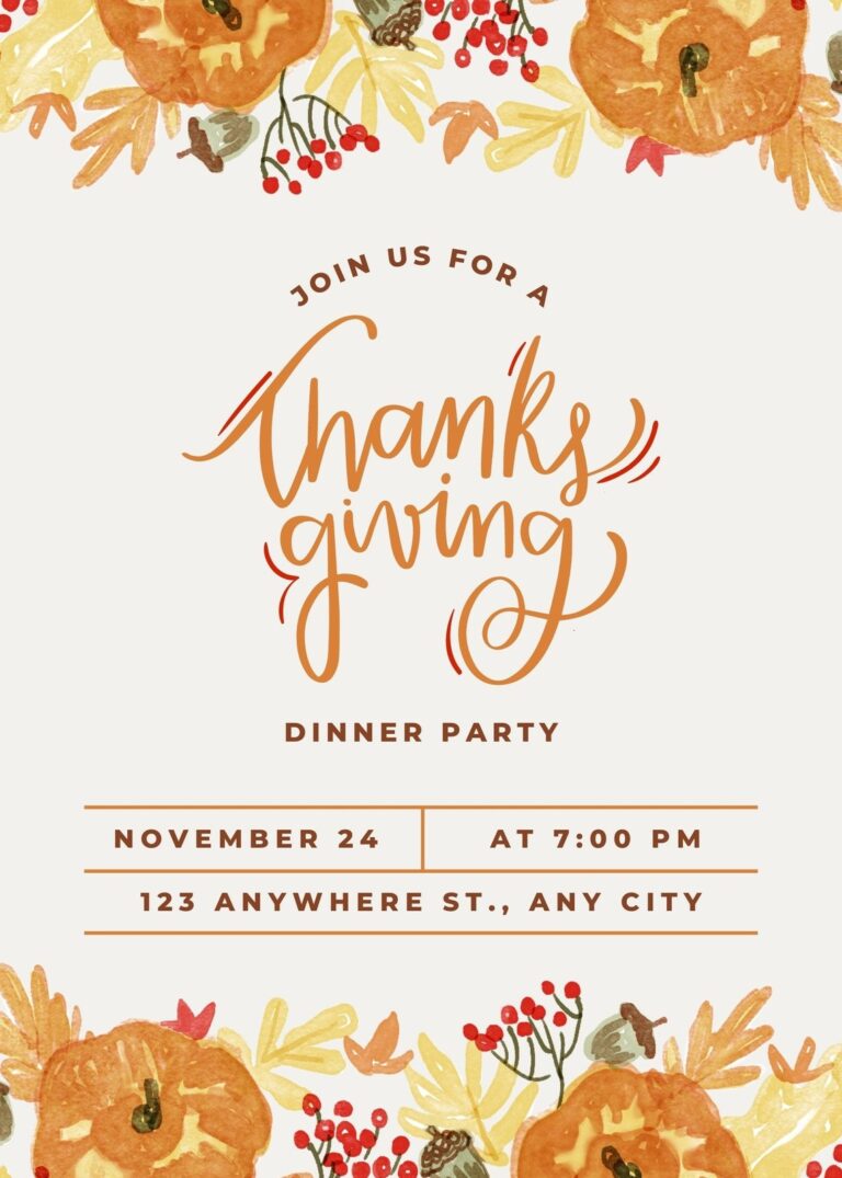 free printable thanksgiving dinner invites MIT Printable