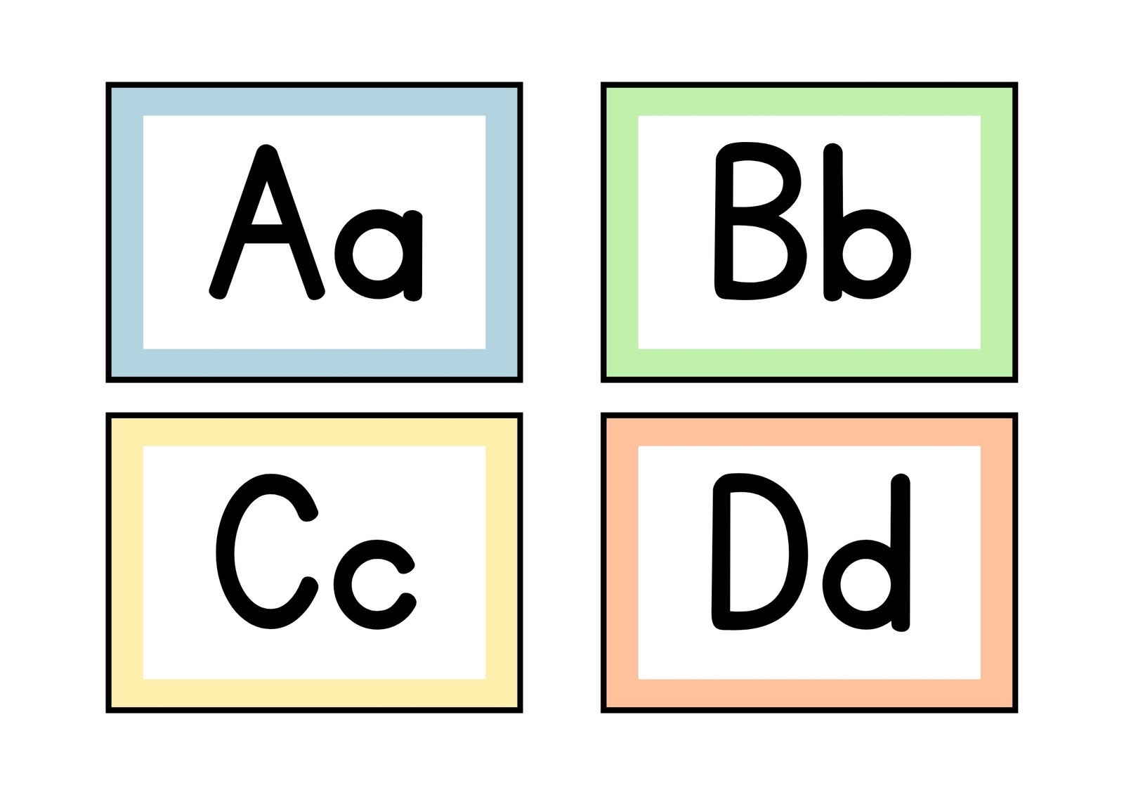 abc template printable