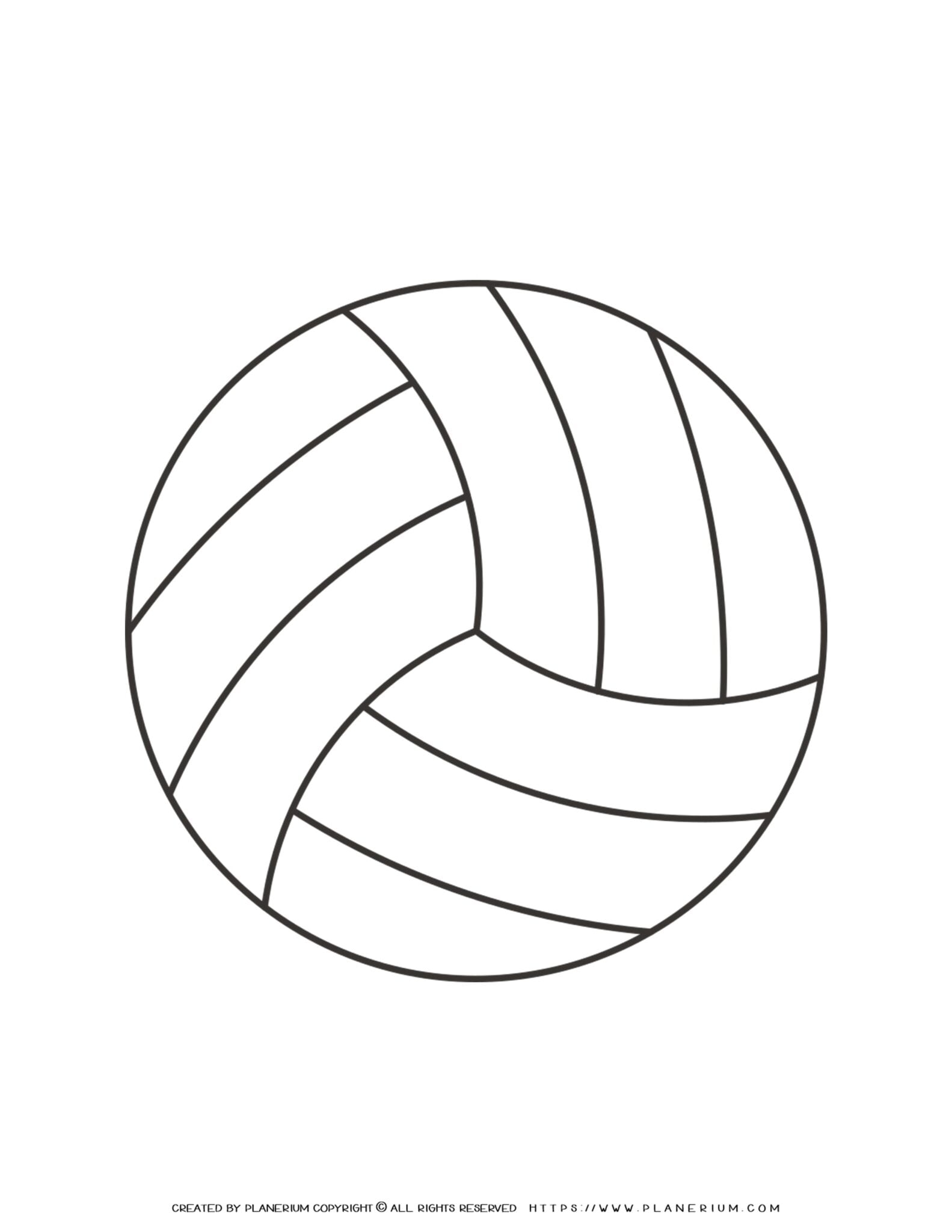 Free Customizable Volleyball Coloring Template