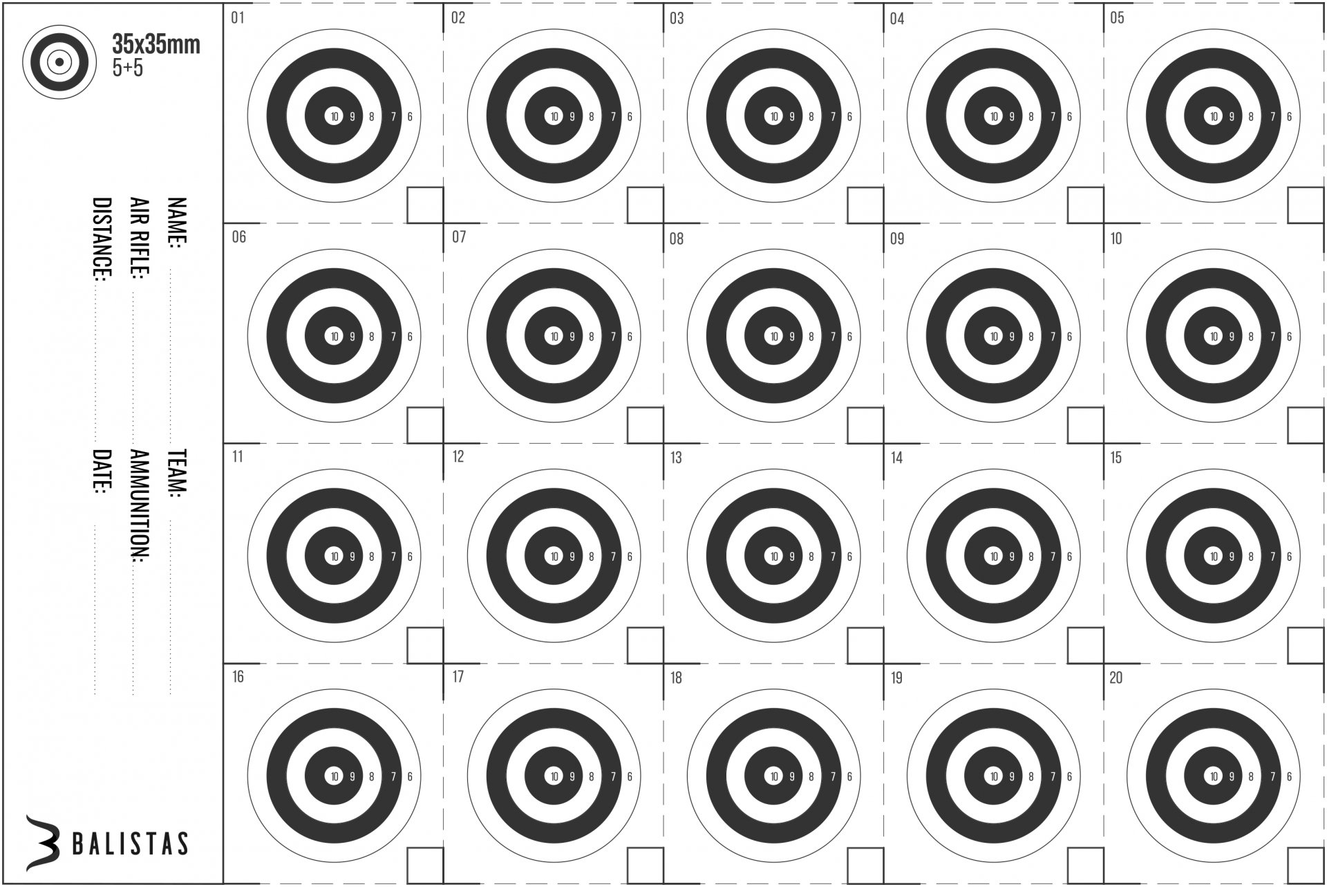 printable targets rifle