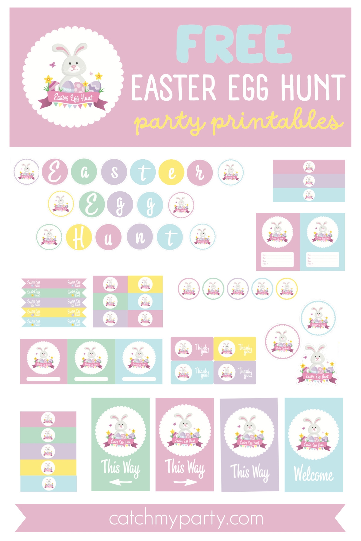 FREE Easter Egg Hunt Party Printables Catch My Party
