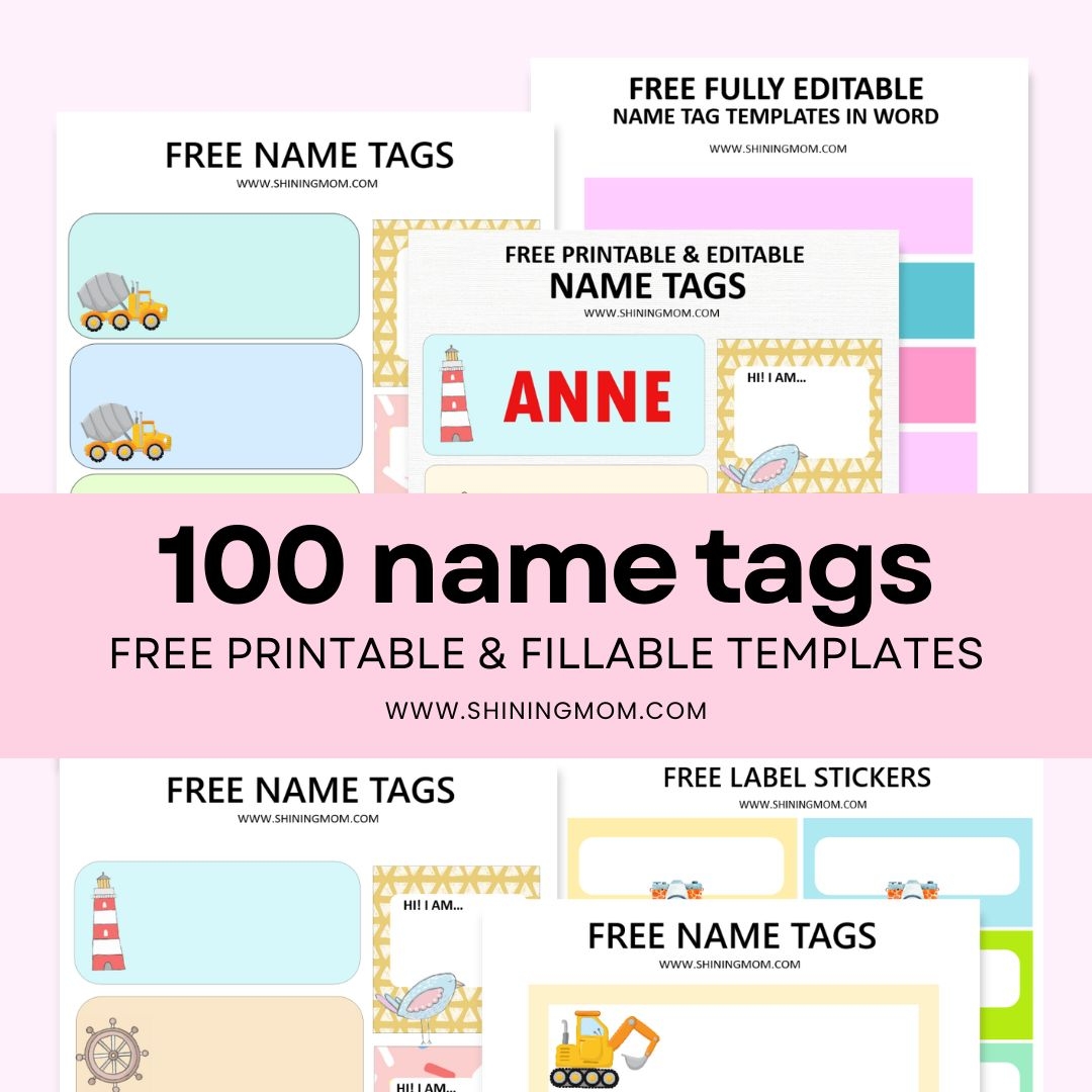 Free Editable Name Tag Templates 100 Awesome Designs 