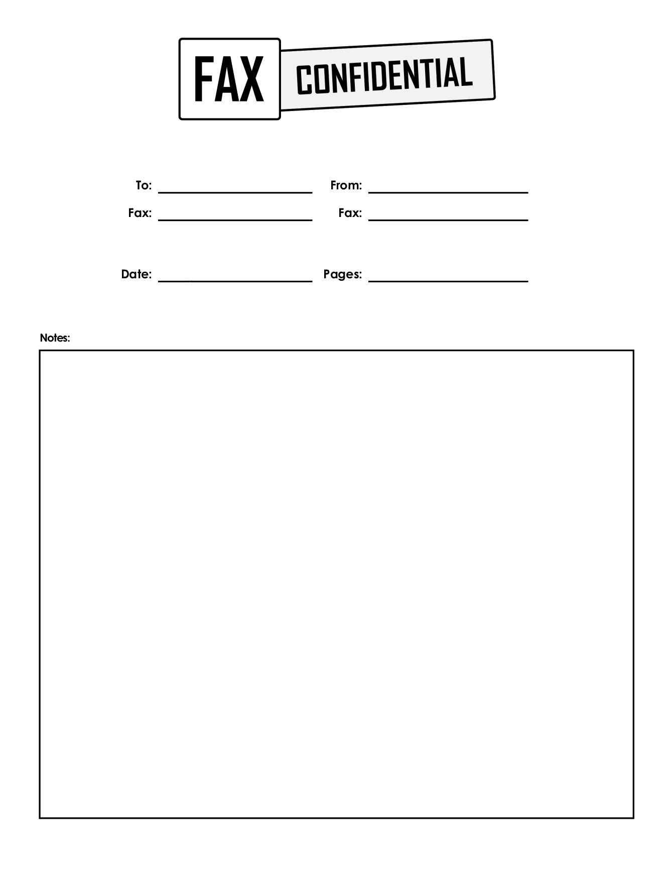 free printable fax cover letter