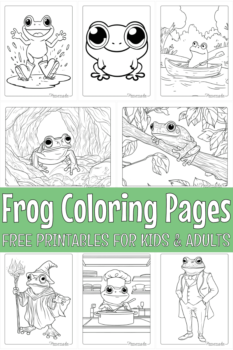 free printable frog coloring pages