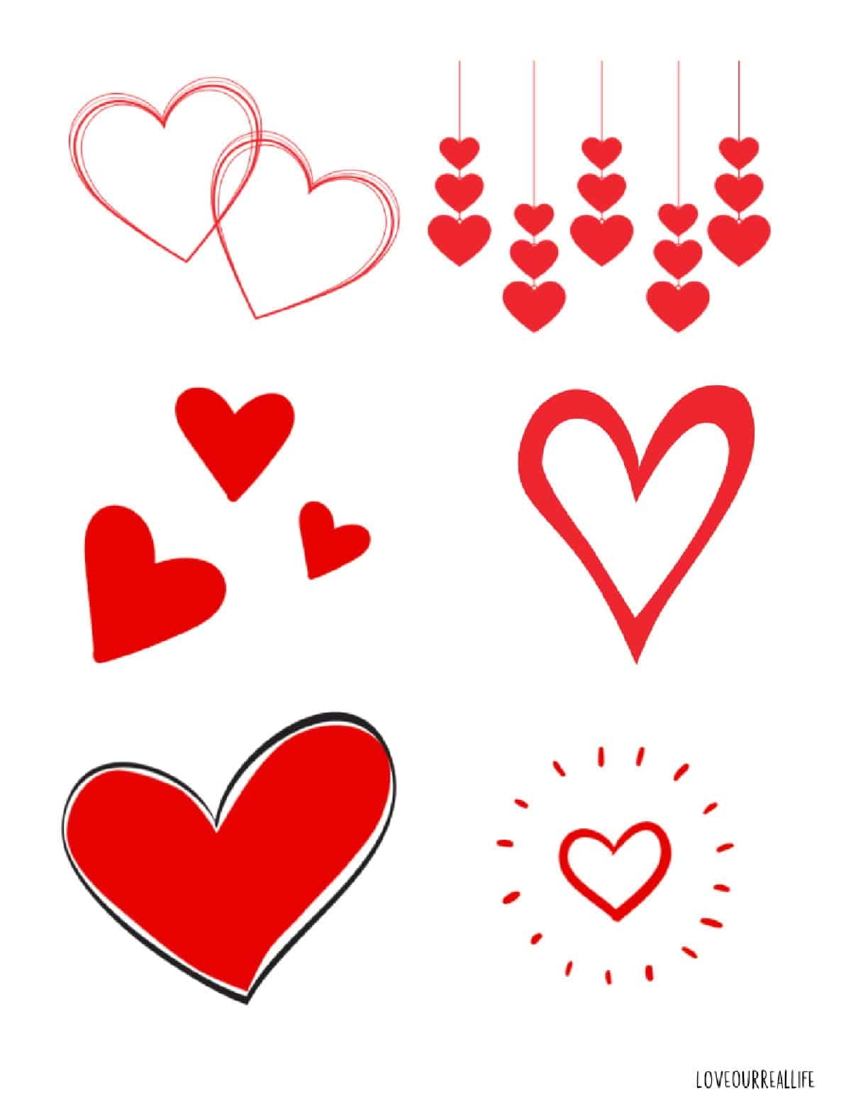 Free Heart Printable Templates For Coloring And Stencils Love 