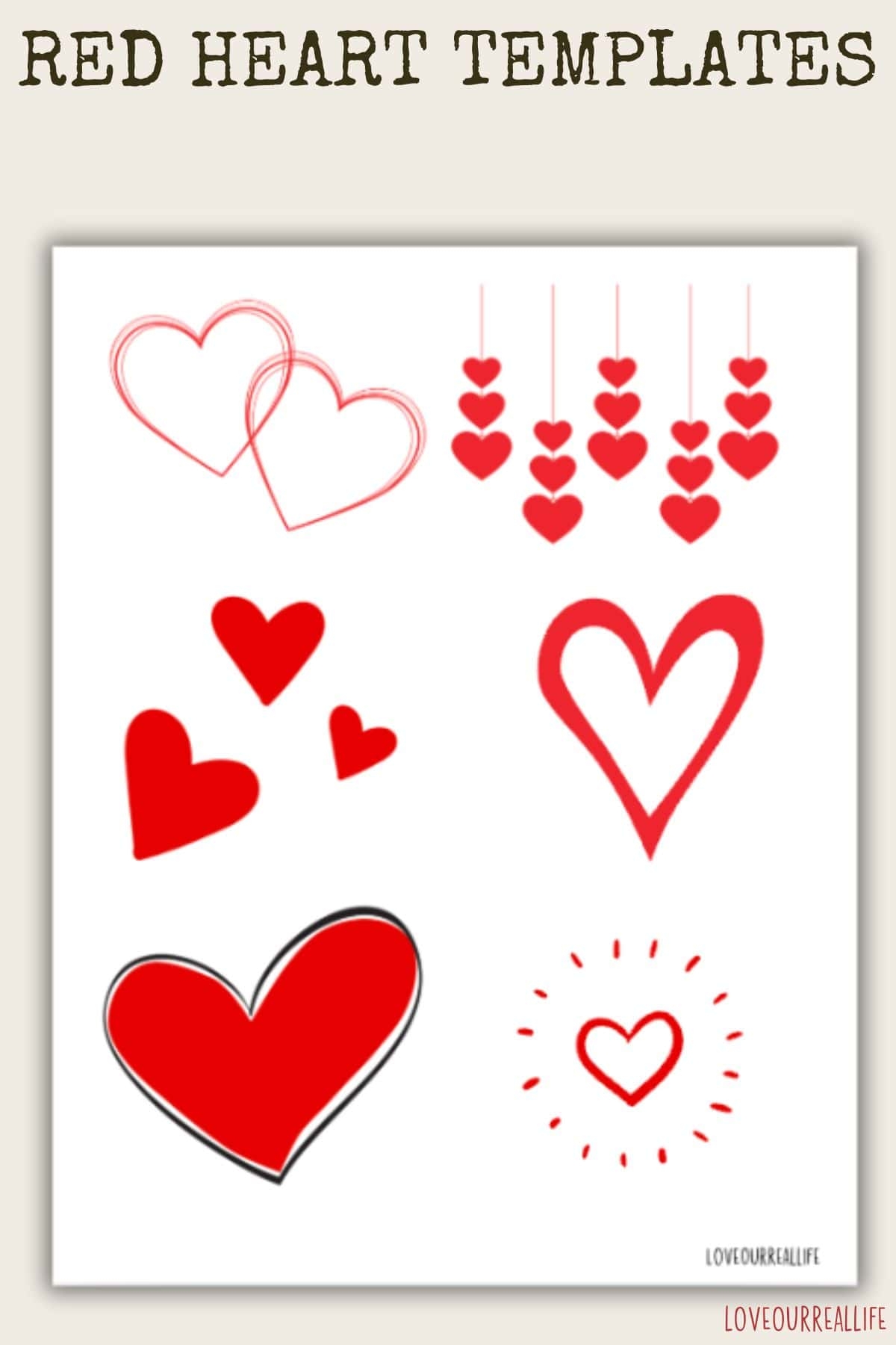 Free Heart Printable Templates For Coloring And Stencils Love Our Real Life
