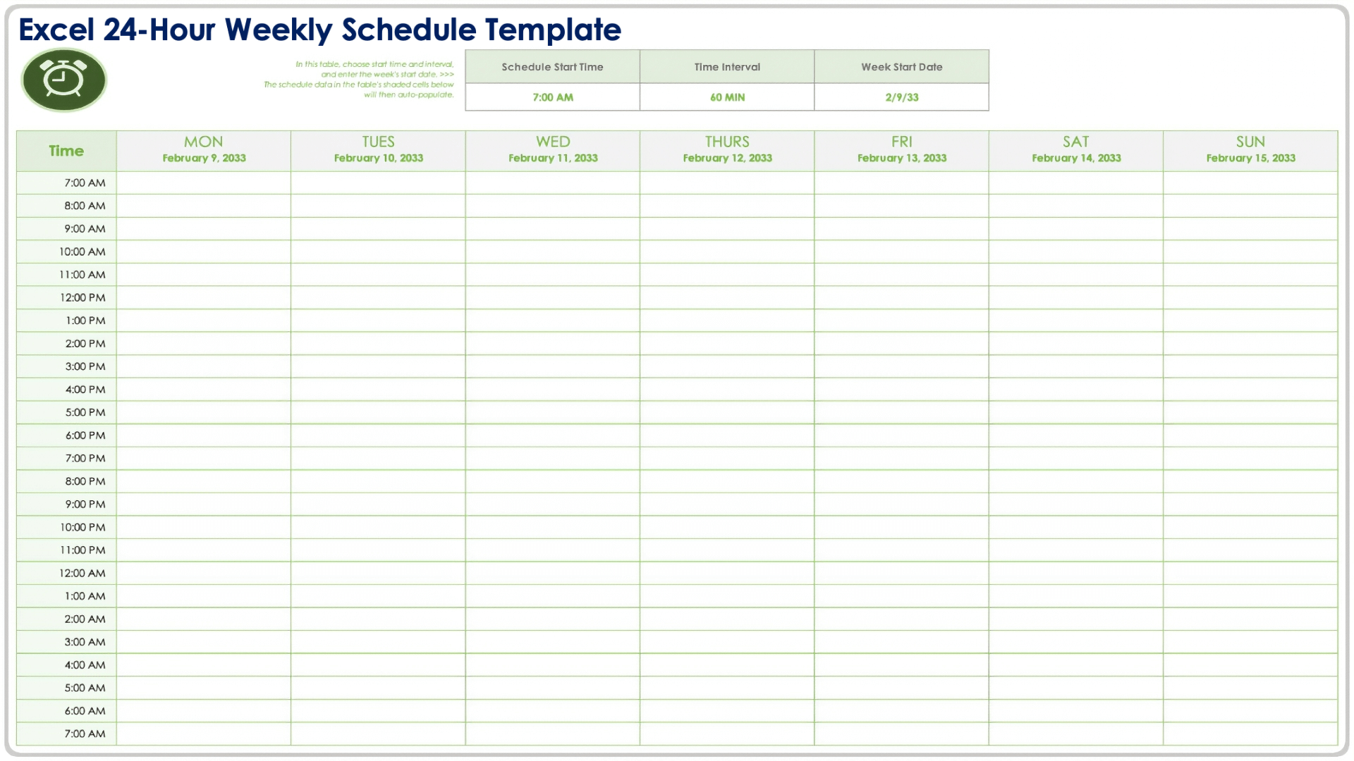 Free Hourly Schedule Templates All Formats Editable U0026 Printable