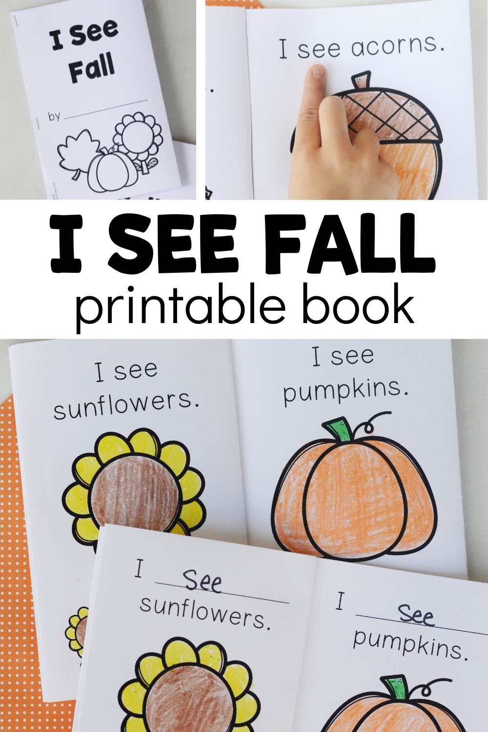 Free I See Fall Printable Book Fun A Day 