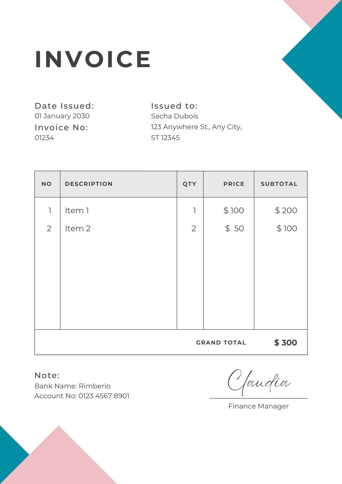 Free Invoice Generator Free Invoice Templates Canva