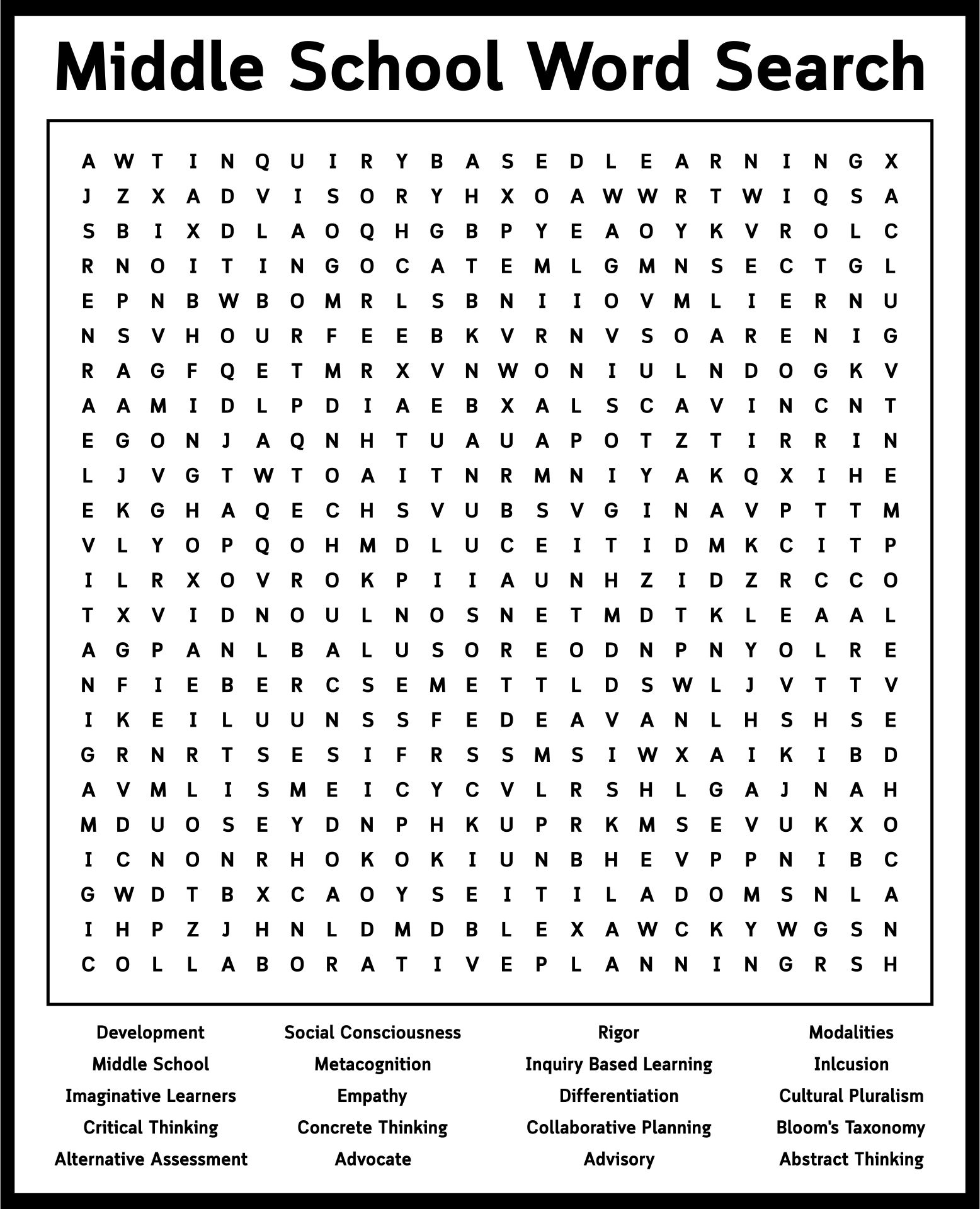 Free Middle School Puzzle Worksheet Download Free Middle School 
