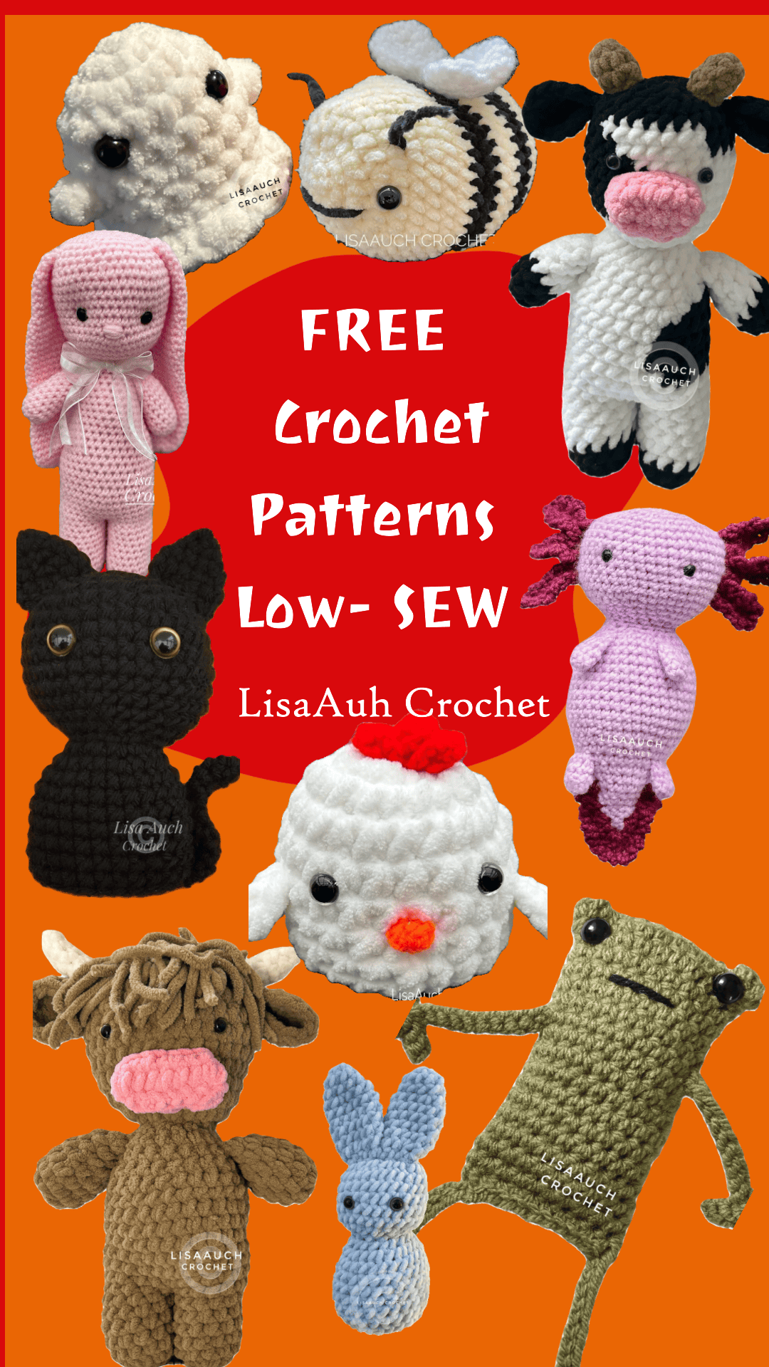FREE No Sew Crochet Toy Patterns Bestsellers For MARKET Prep FREE Crochet Patterns LisaAuch Crochet