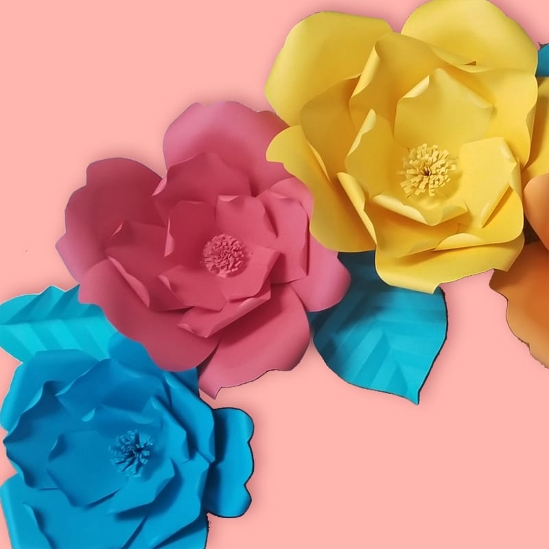 Free Paper Flower Template Printable U0026 Cut File