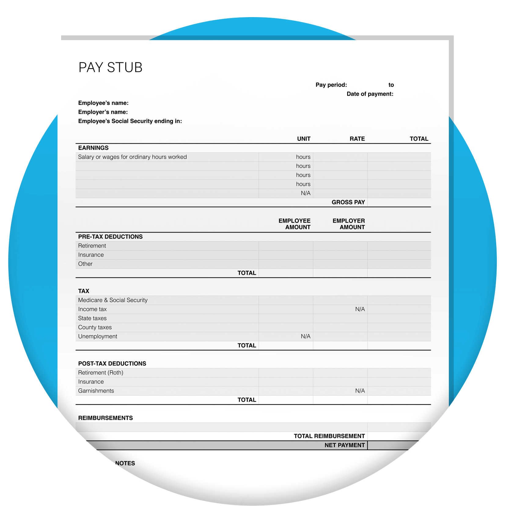 Free Pay Stub Template Xero US