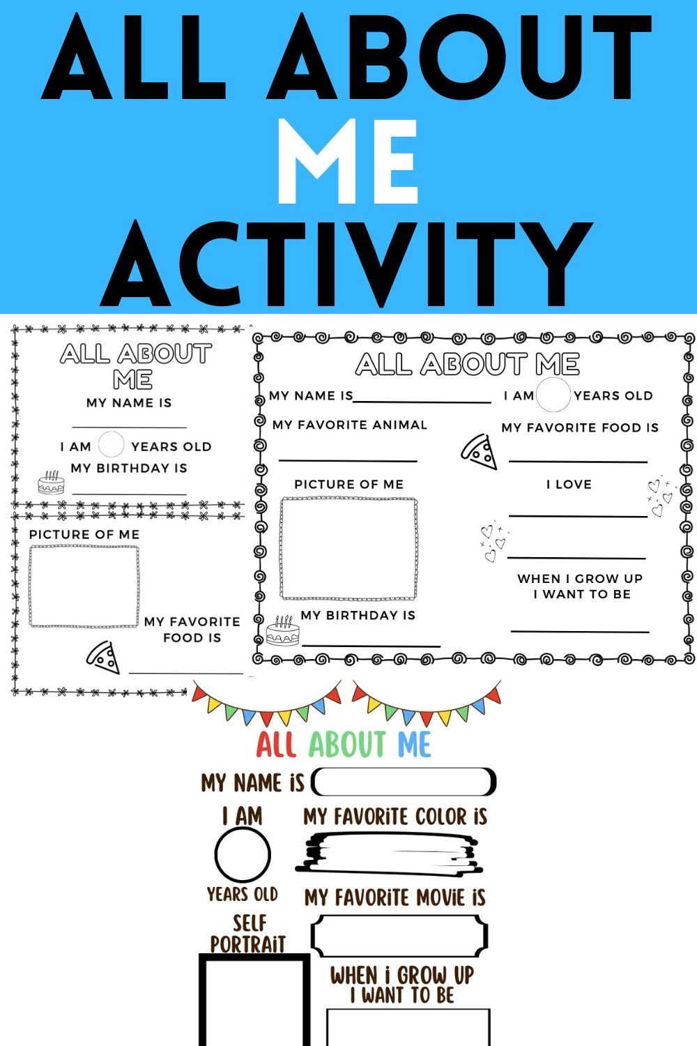 Free Printable All About Me Activity For Back To School 