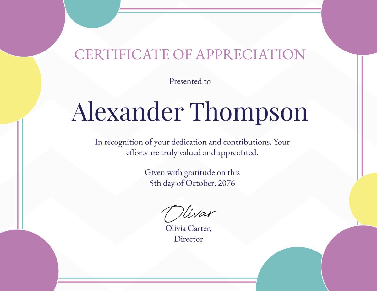 certificate of appreciation printable