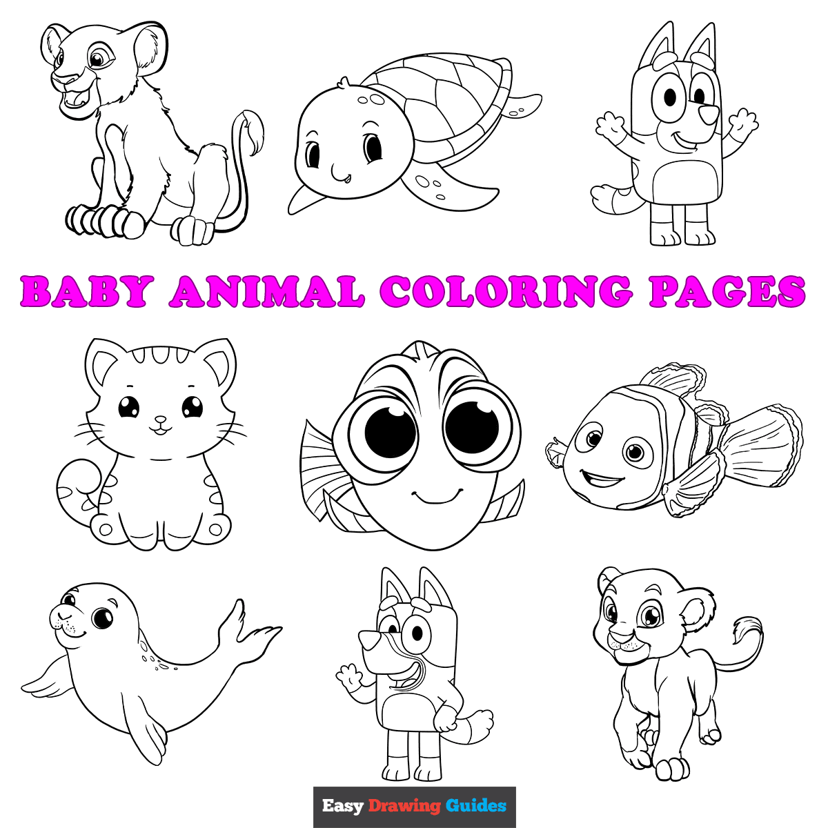 free printable animal coloring sheets