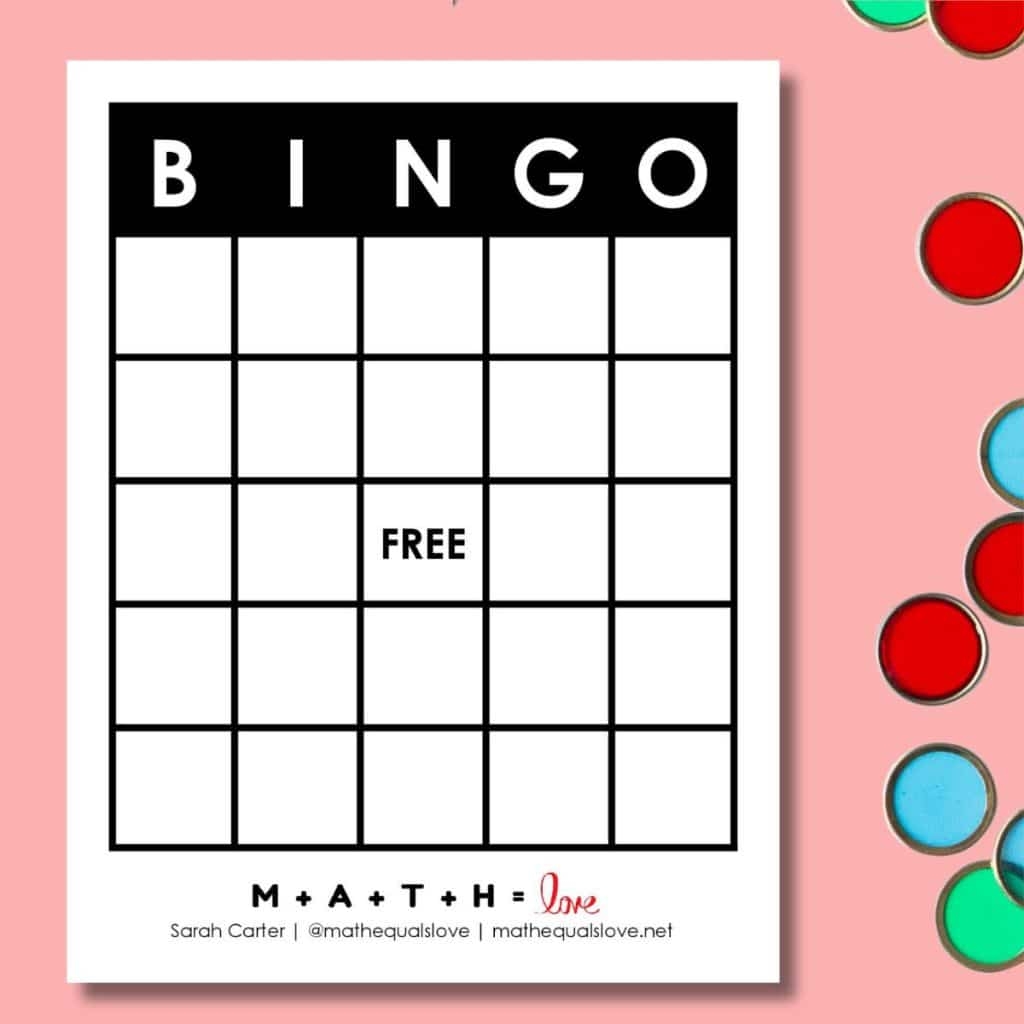 blank printable bingo cards