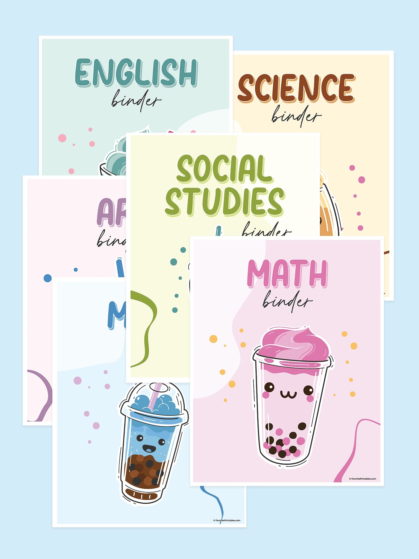 Free Printable Boba School Binder Covers Favorite Printables
