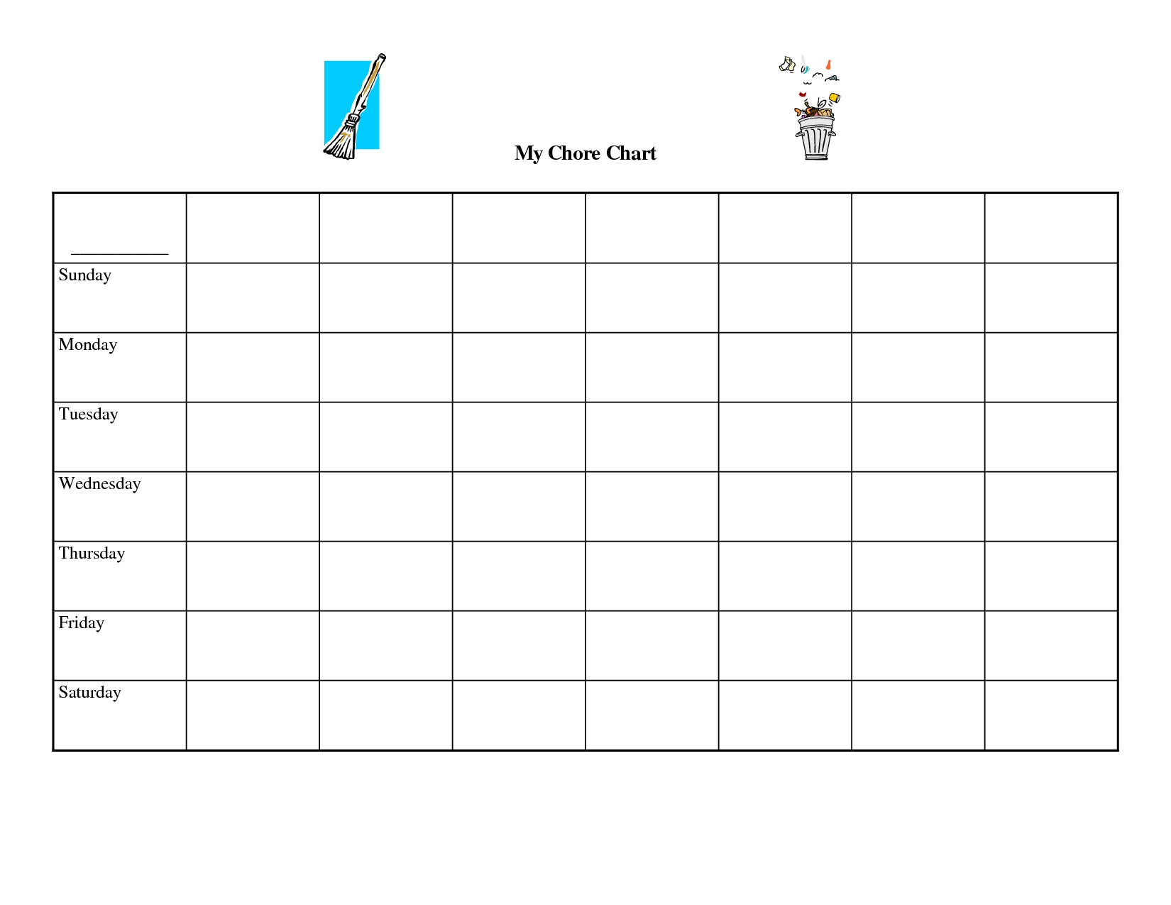 printable chart template