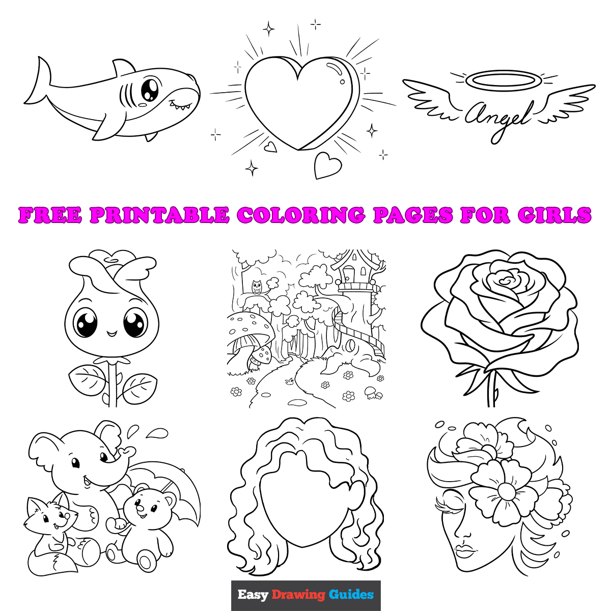 cute coloring pages for girls printable