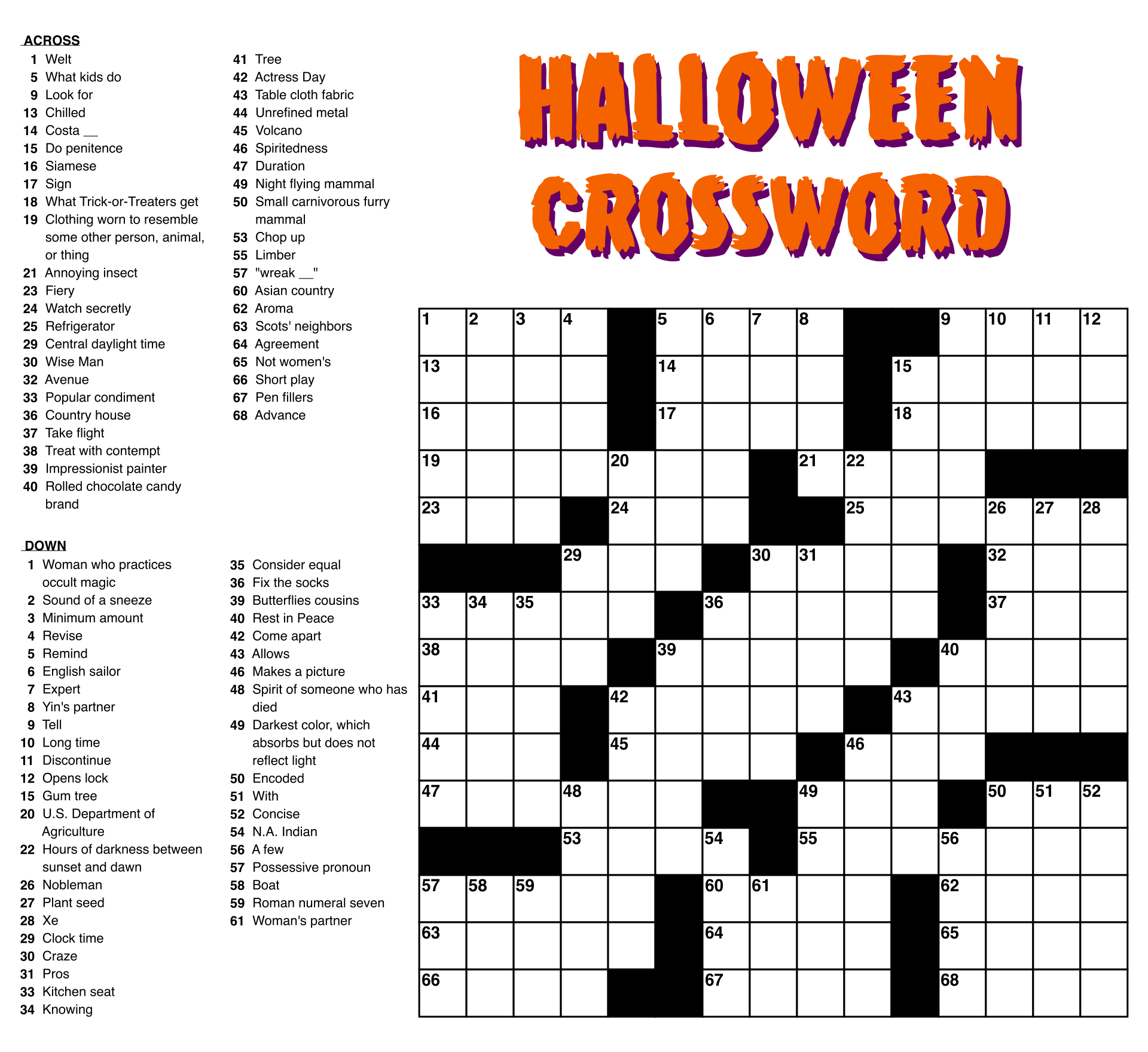 Free Printable Crossword Puzzle 14 Free PDF Documents Download 