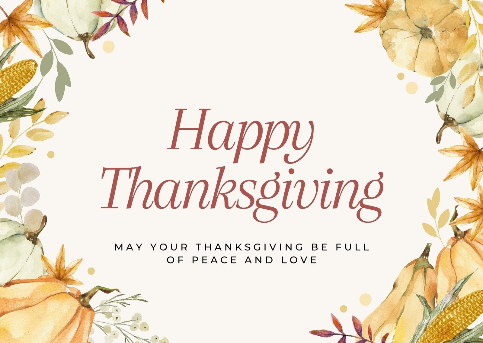 Free Printable Customizable Thanksgiving Card Templates Canva