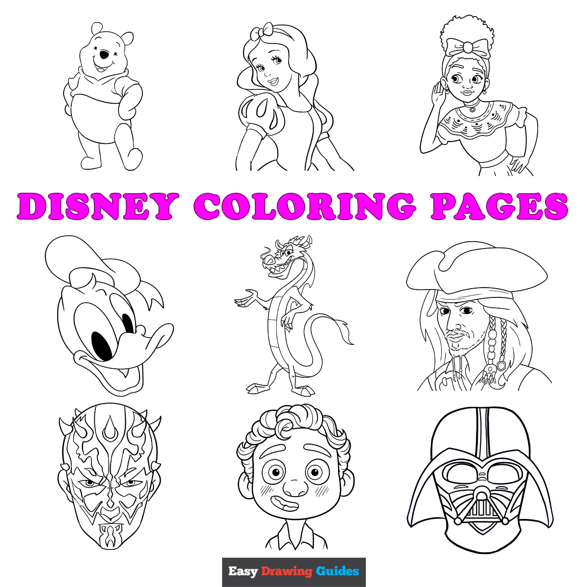 printable easy disney coloring pages