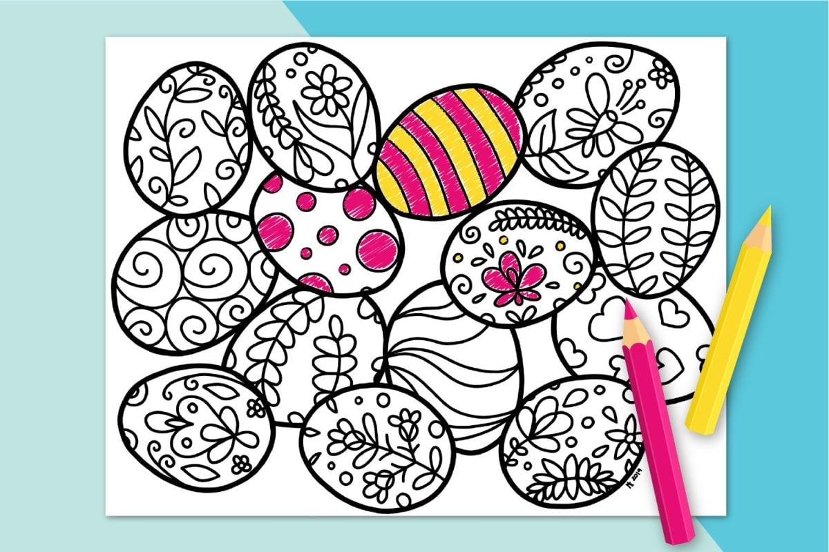 printable easter coloring page