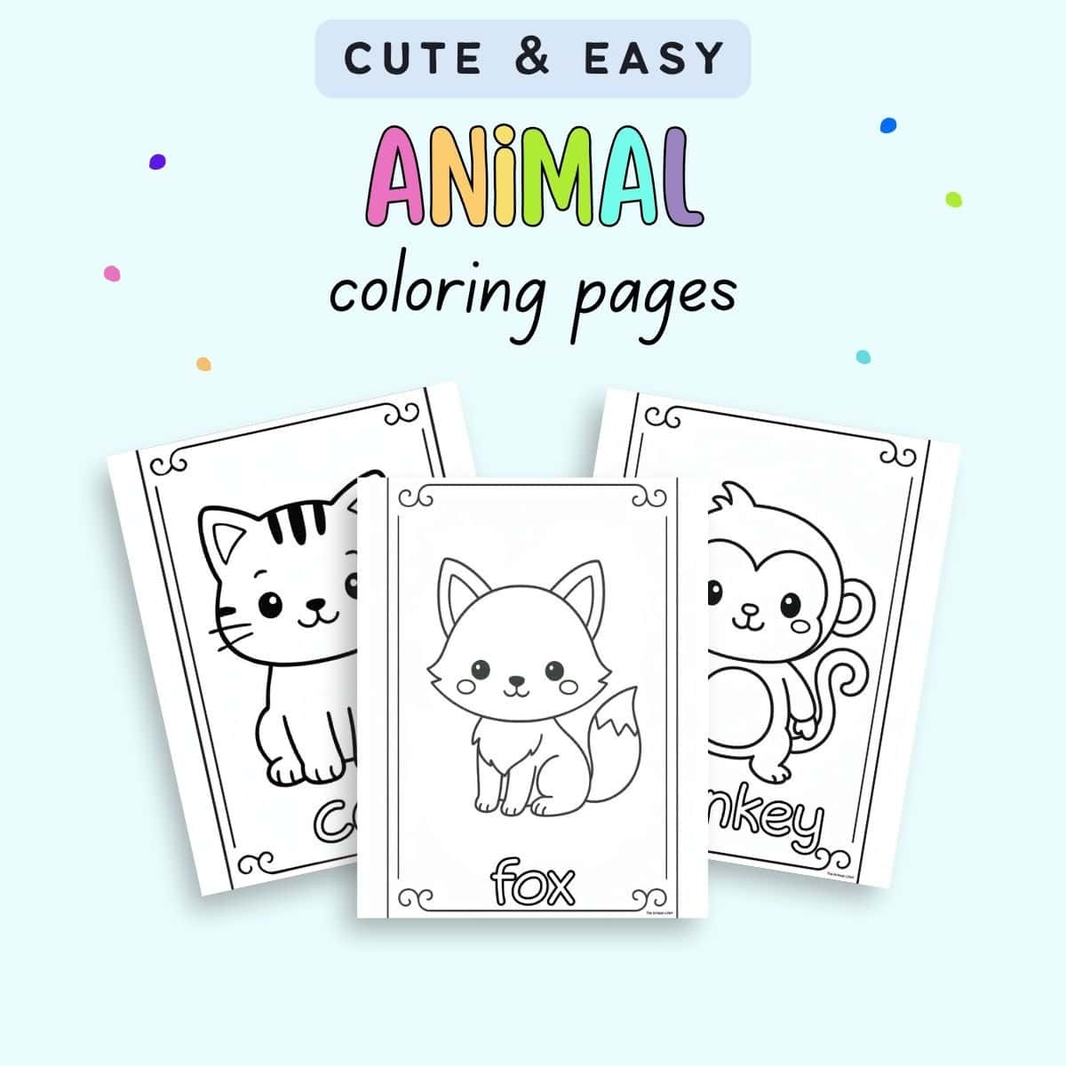 free printable cute baby animal coloring pages