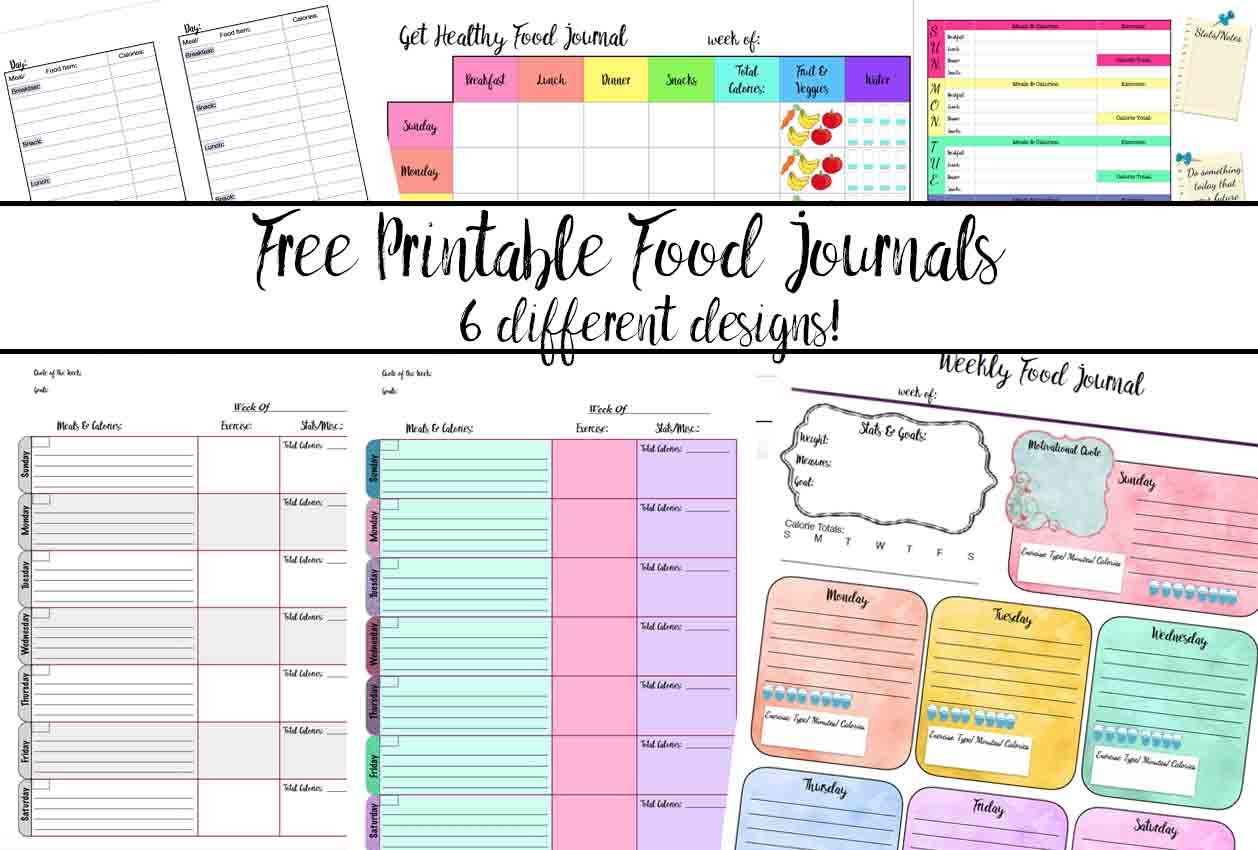 food journal log printable