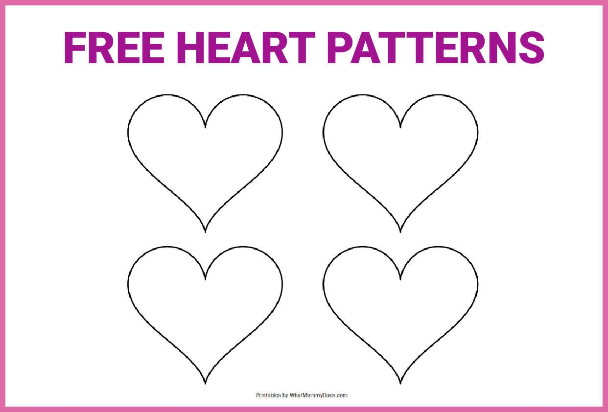 free printable heart shape template