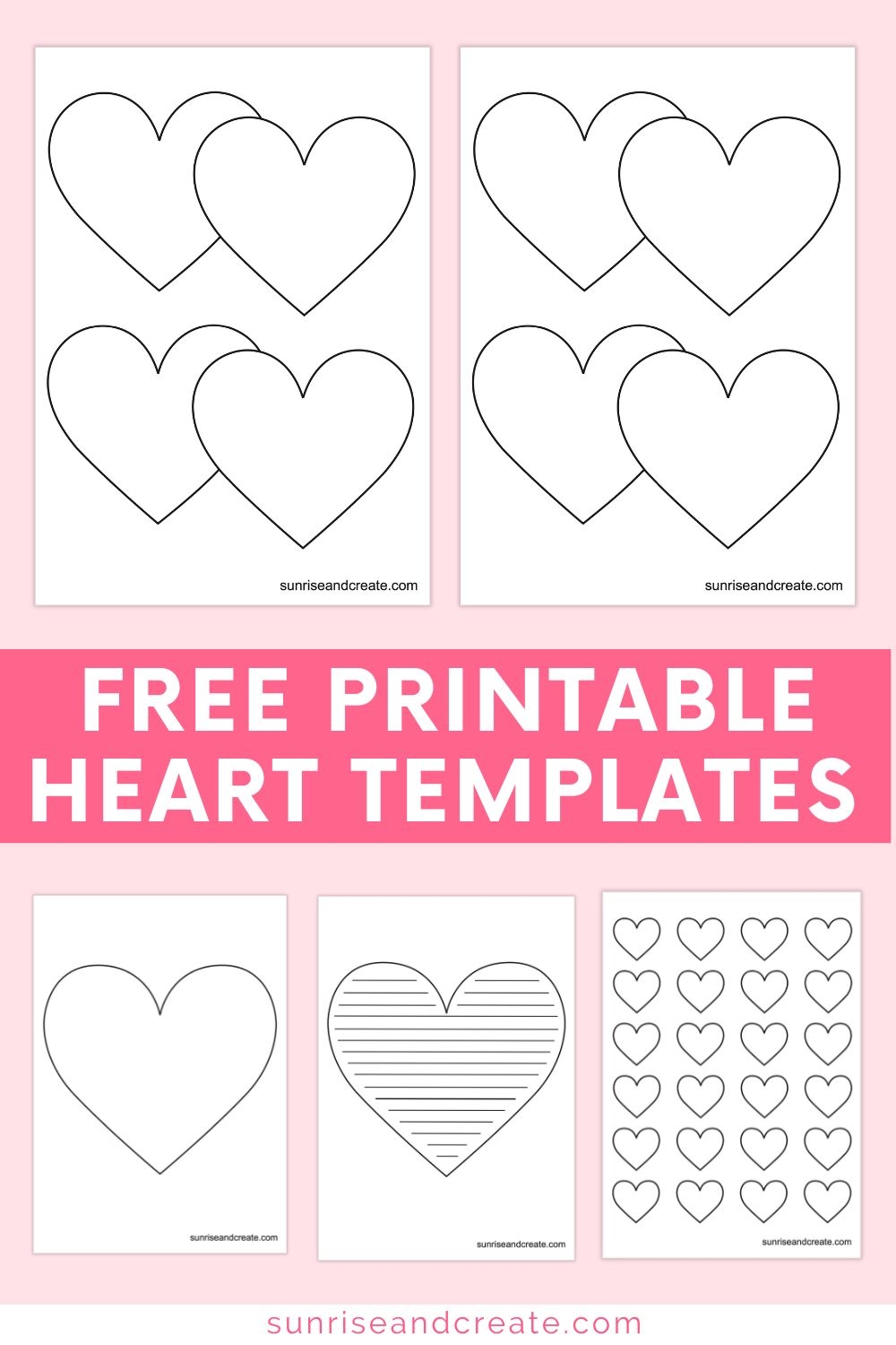 Free Printable Heart Templates Different Sizes U0026 Colored Hearts 