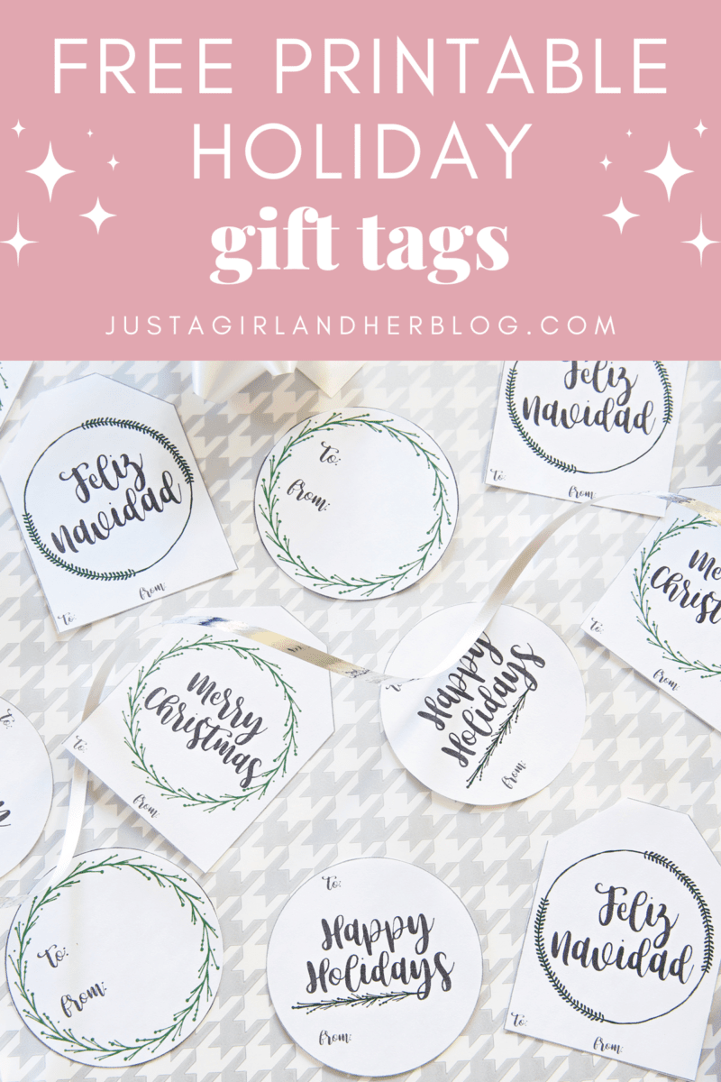 Free Printable Holiday Gift Tags Abby Organizes