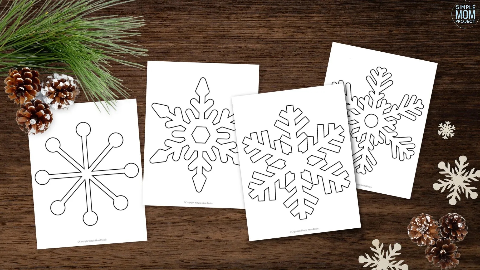 Free Printable Large Snowflake Templates Simple Mom Project