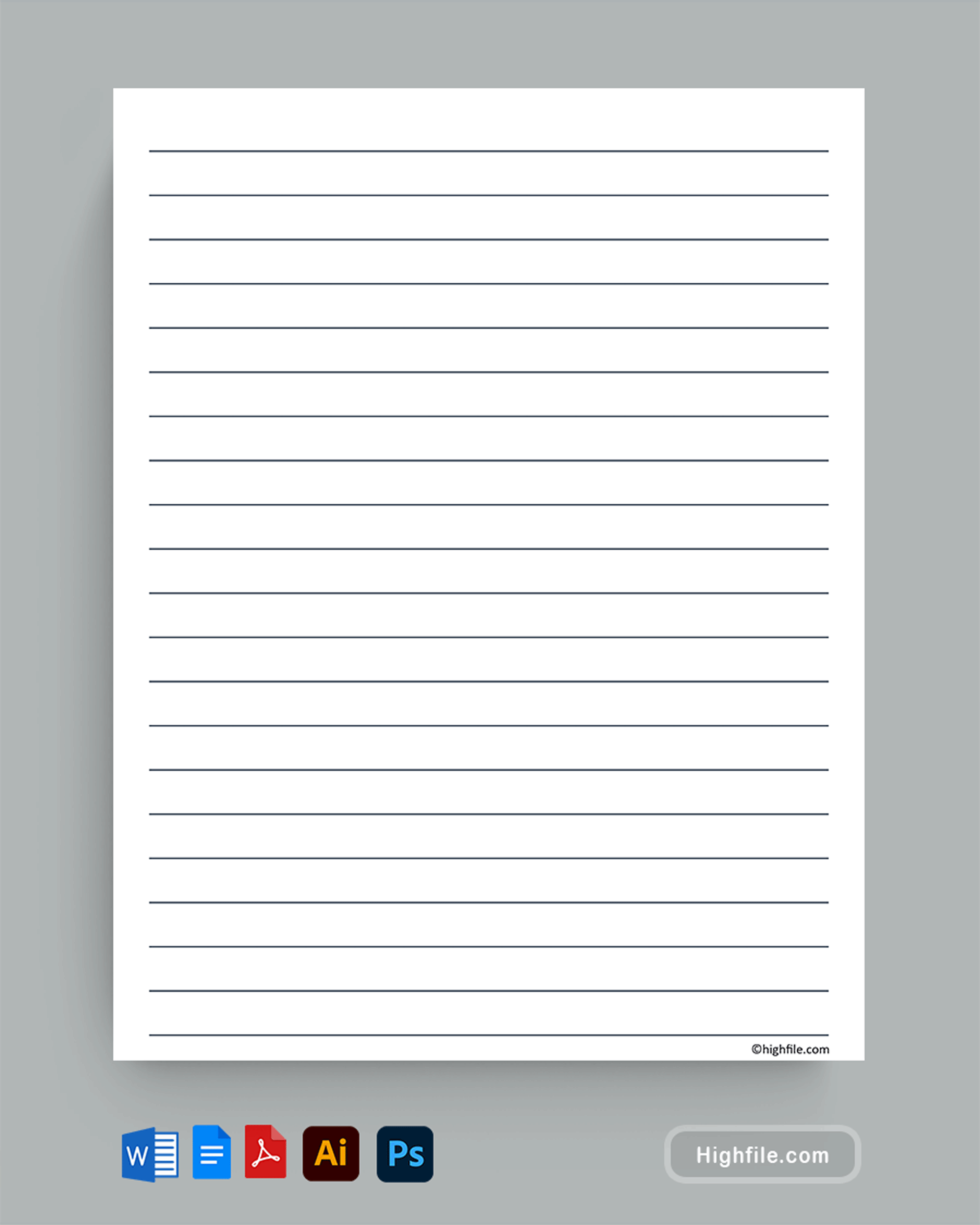 Free Printable Lined Paper Templates Highfile