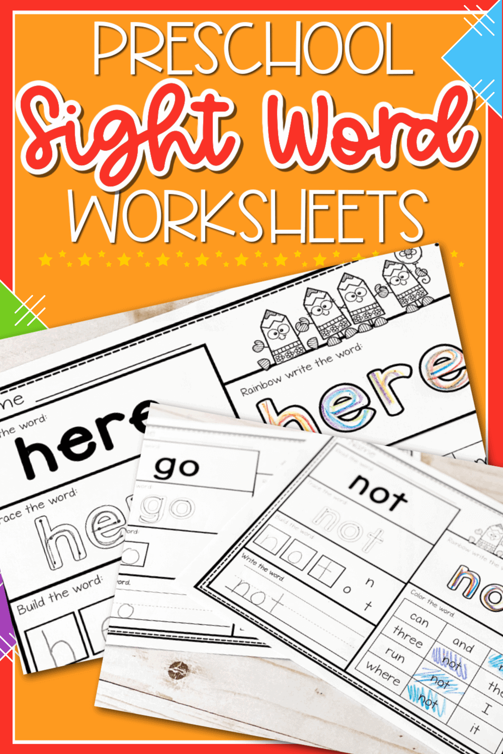 free printable pre k worksheets