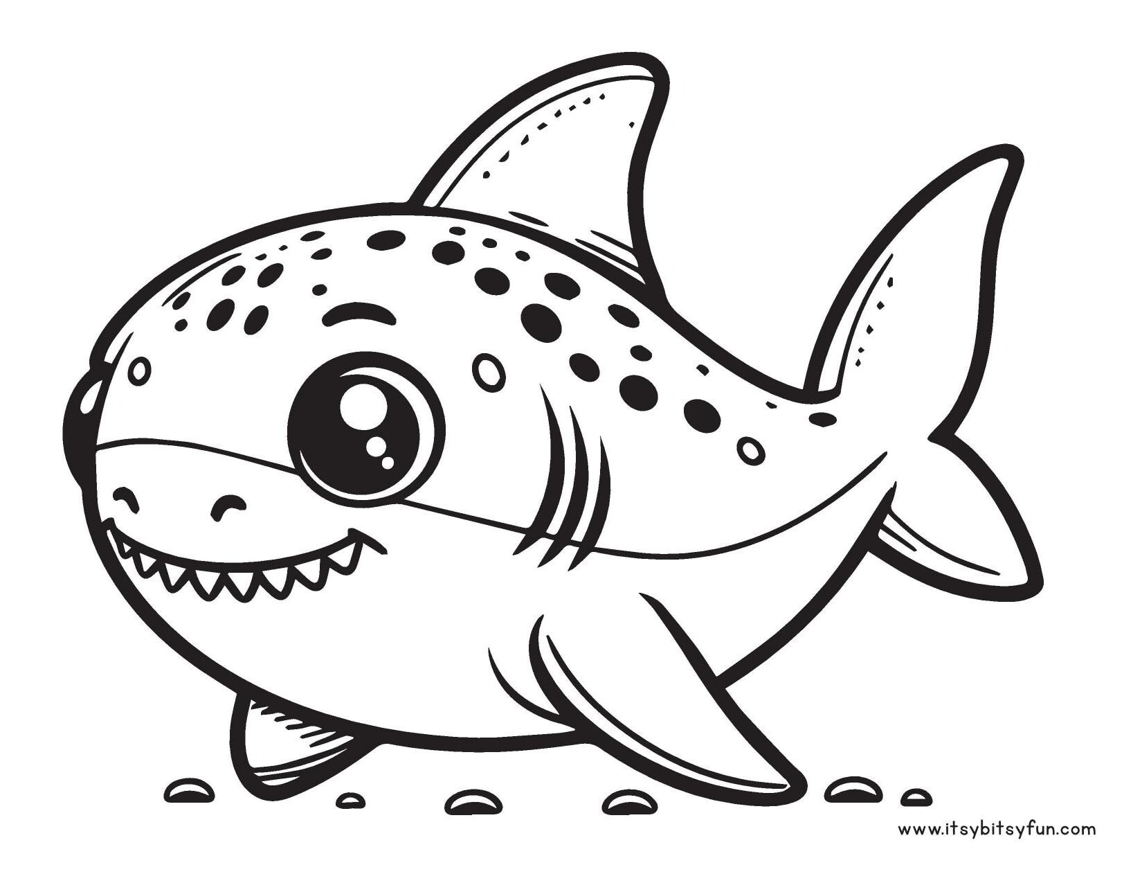 Free Printable Shark Coloring Pages For Kids Itsy Bitsy Fun