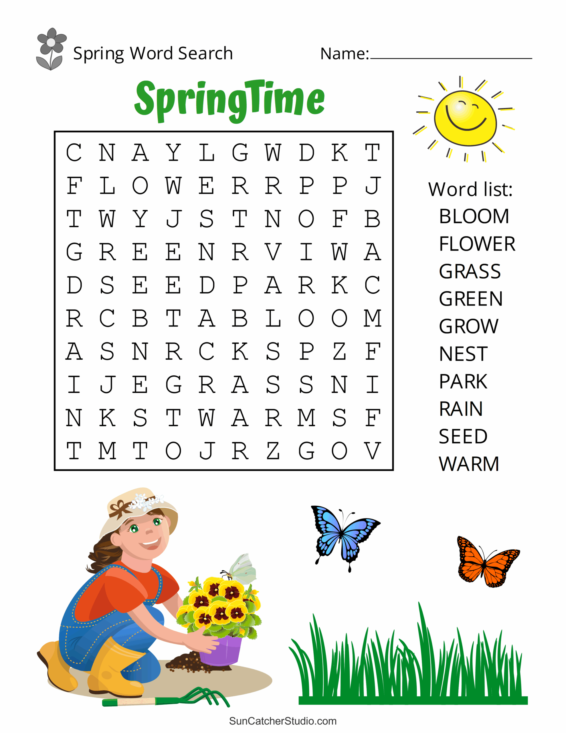 free printable printable word search puzzles