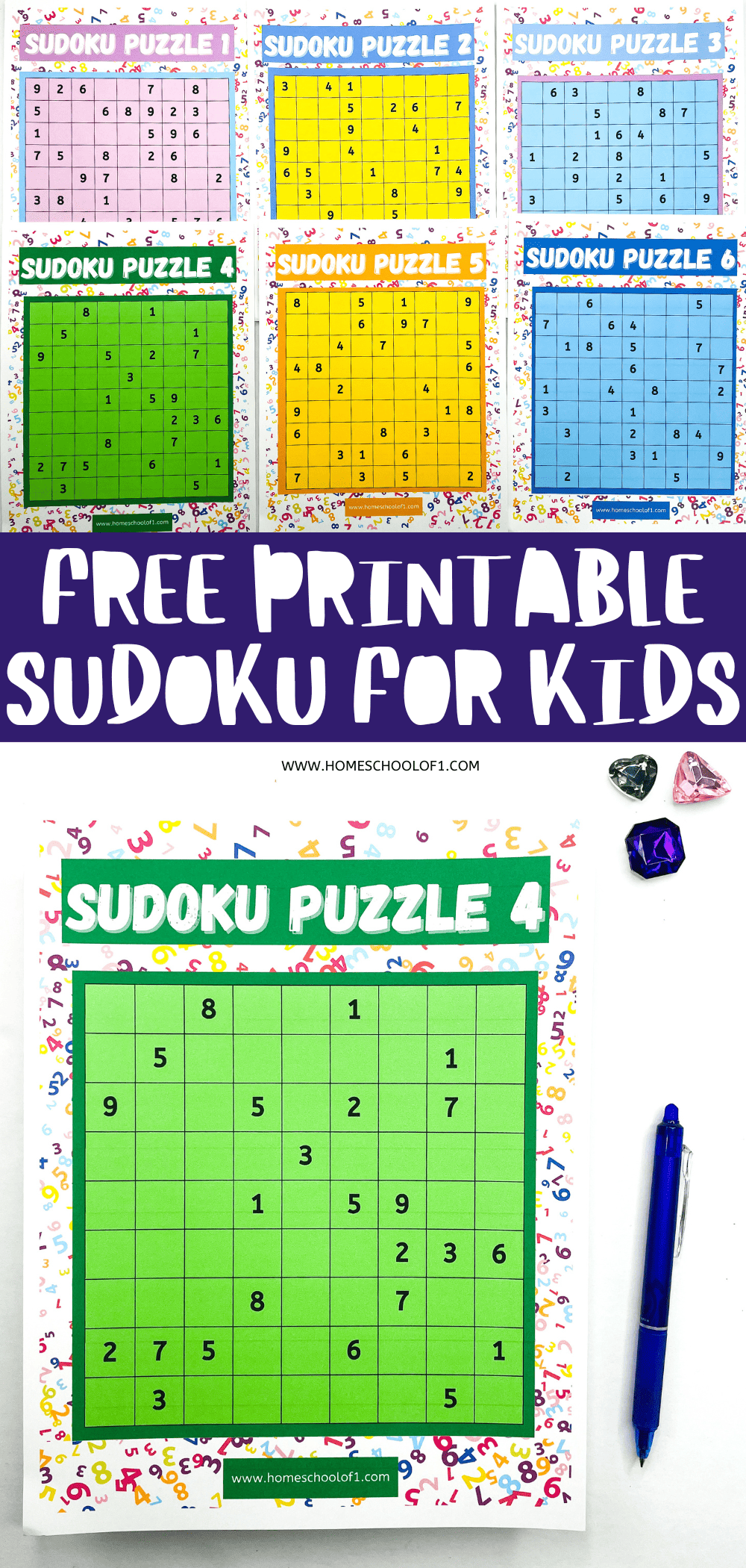 Free Printable Sudoku For Kids Easy Medium Master 