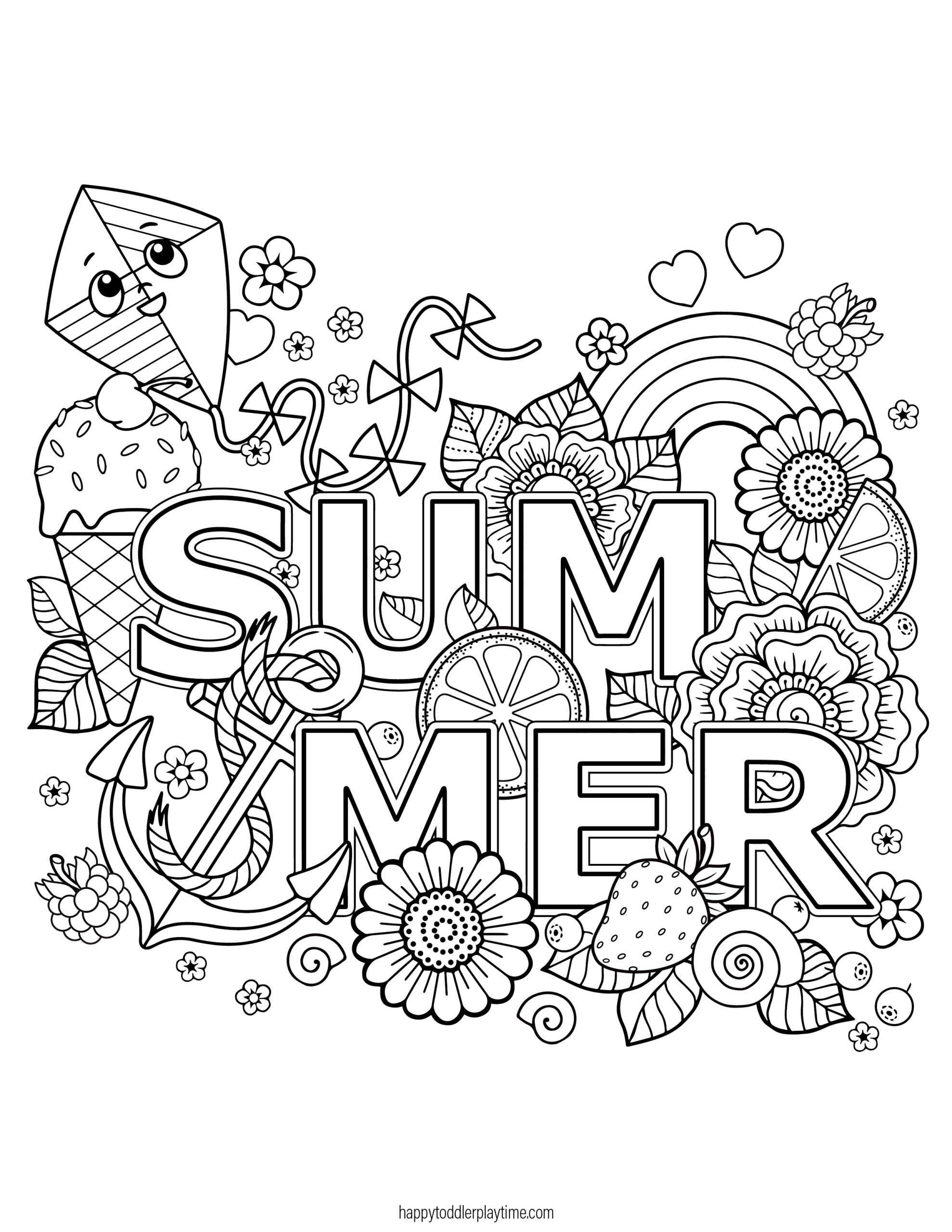 Free Printable Summer Colouring Pages For Kids Happy Toddler 