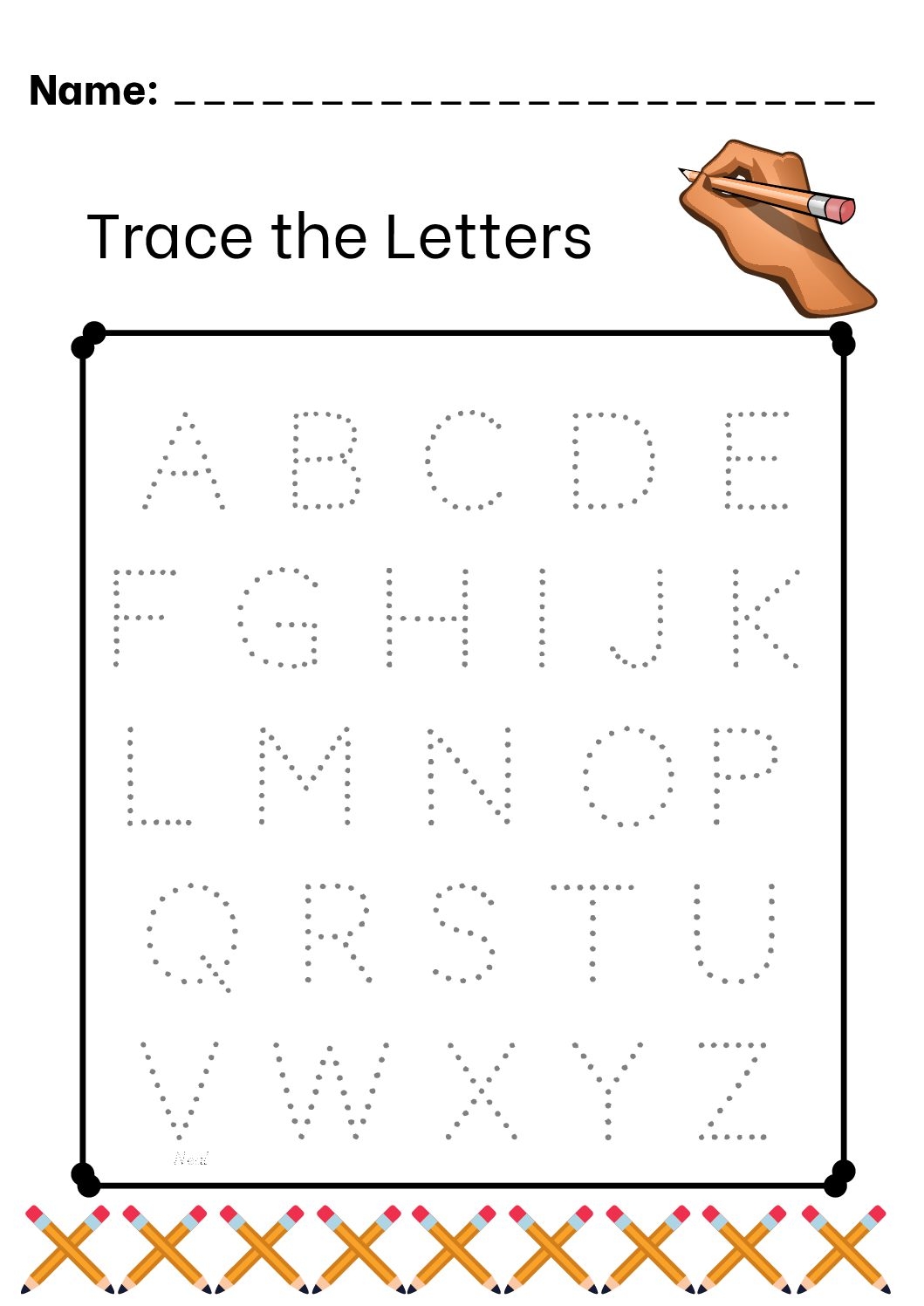 printable trace letters