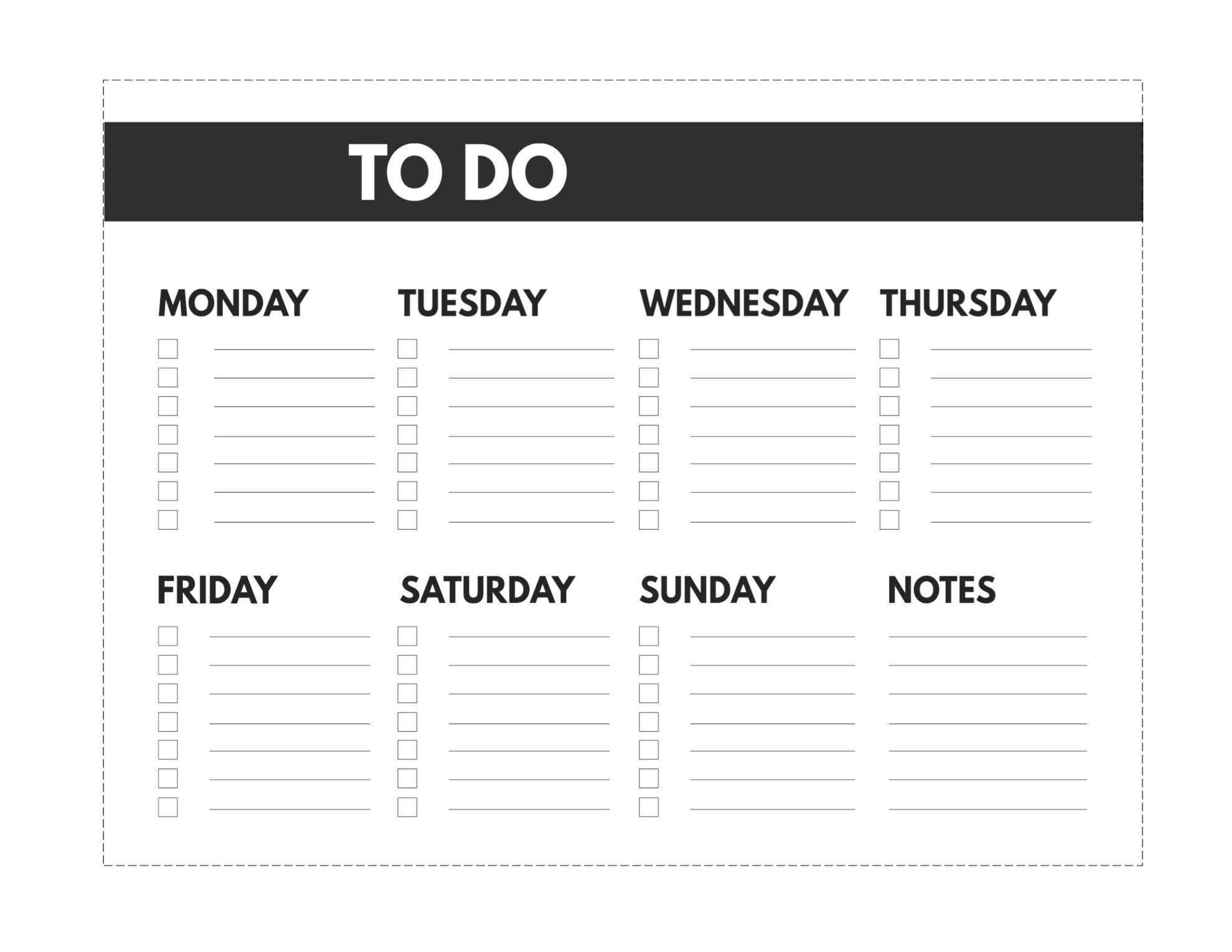Free Printable Weekly To Do List Paper Trail Design
