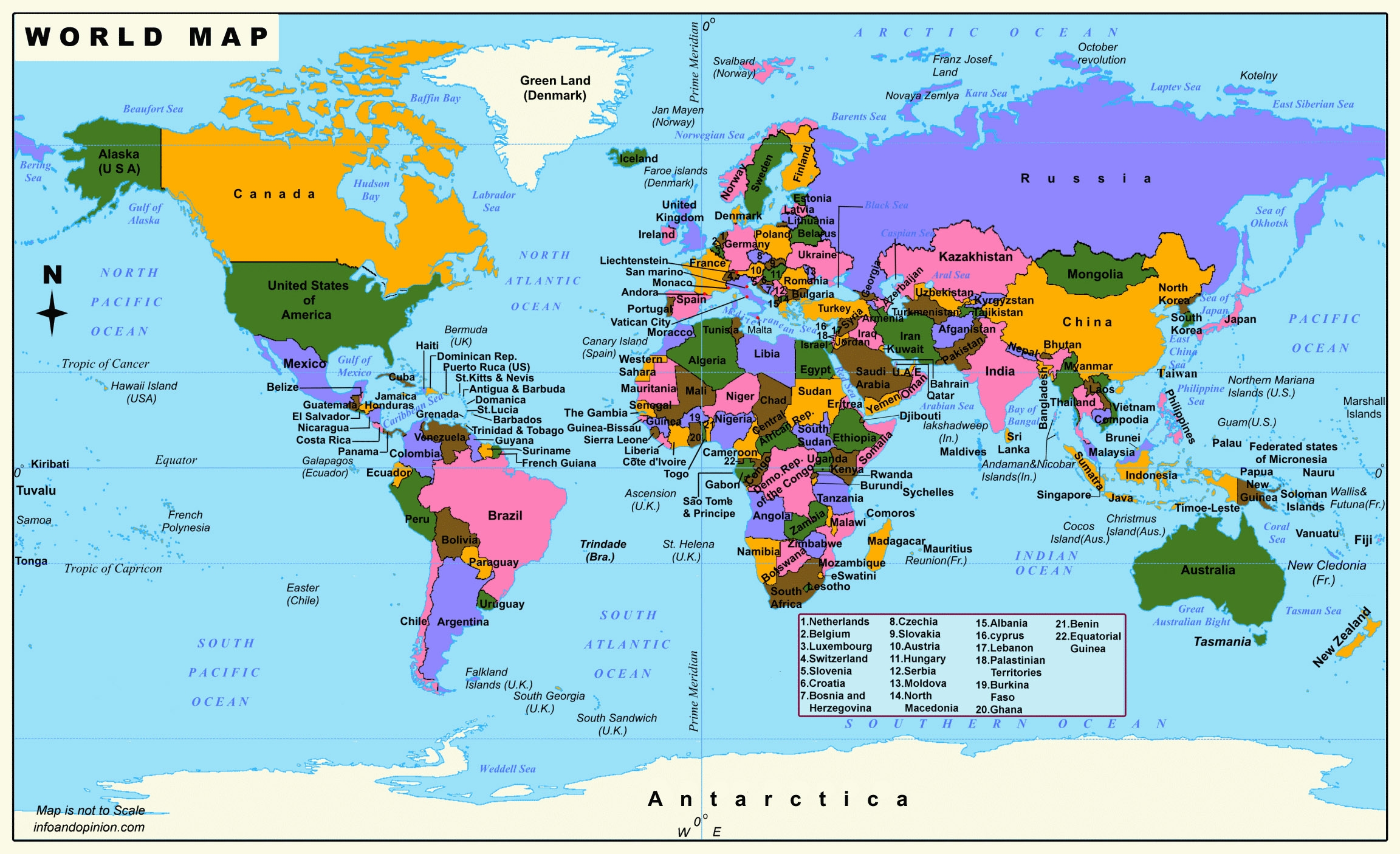 Free Printable World Map Poster For Kids PDF 