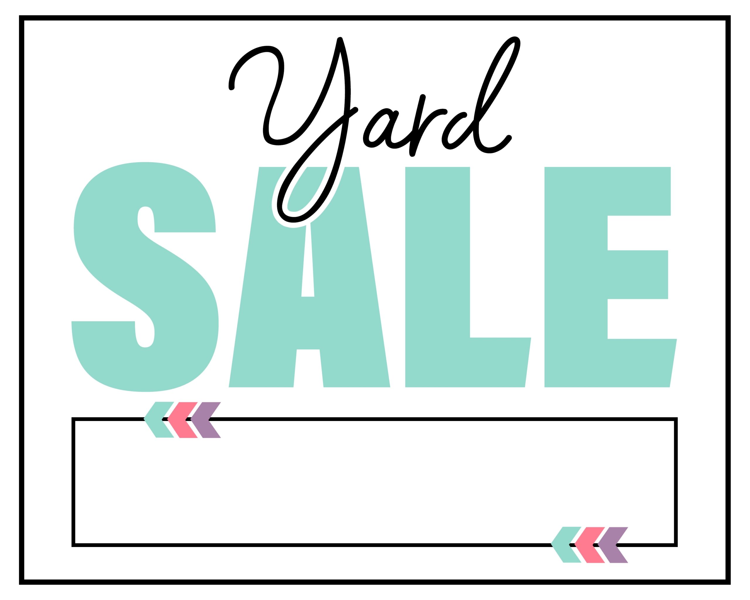 Free Printable Yard Sale Sign Collection The Cottage Market