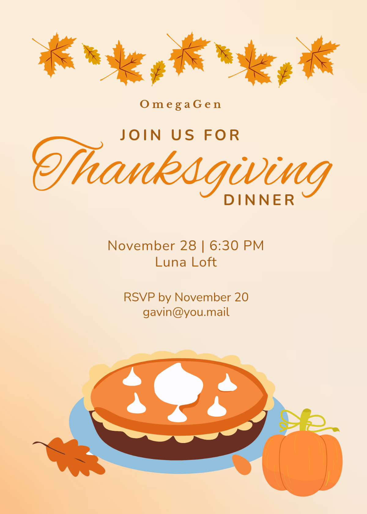 Free Thanksgiving Invitation Templates Editable And Printable