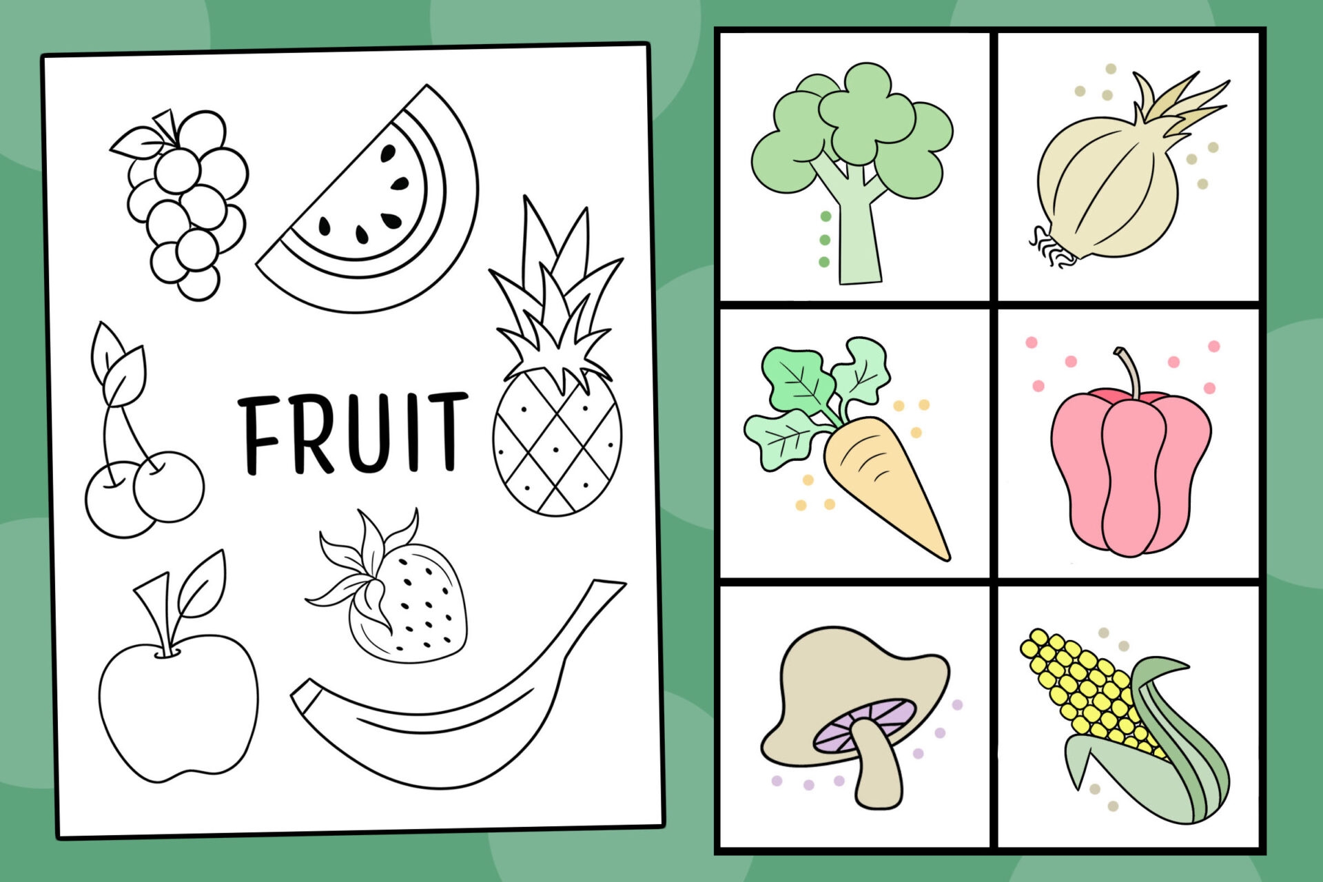 free printable fruit coloring pages