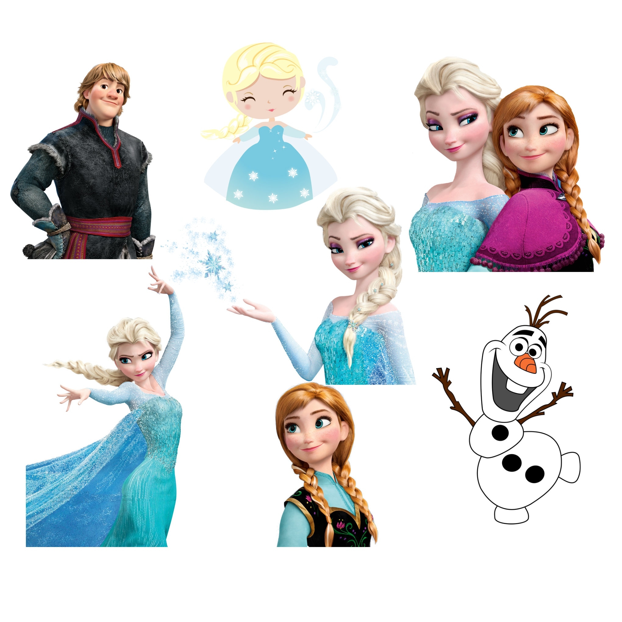 Frozen Png Bundle Frozen Png Clipart Elsa Png Bundle Princess Elsa Anna Olaf Frozen Characters High Quality