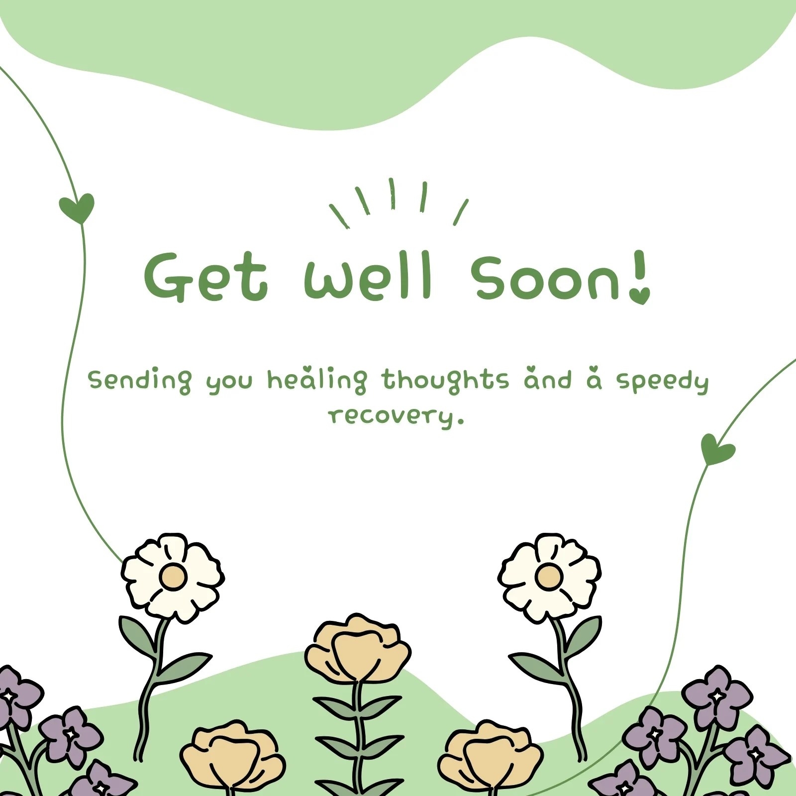 Get Well Soon Card Printable Printable Party Favors