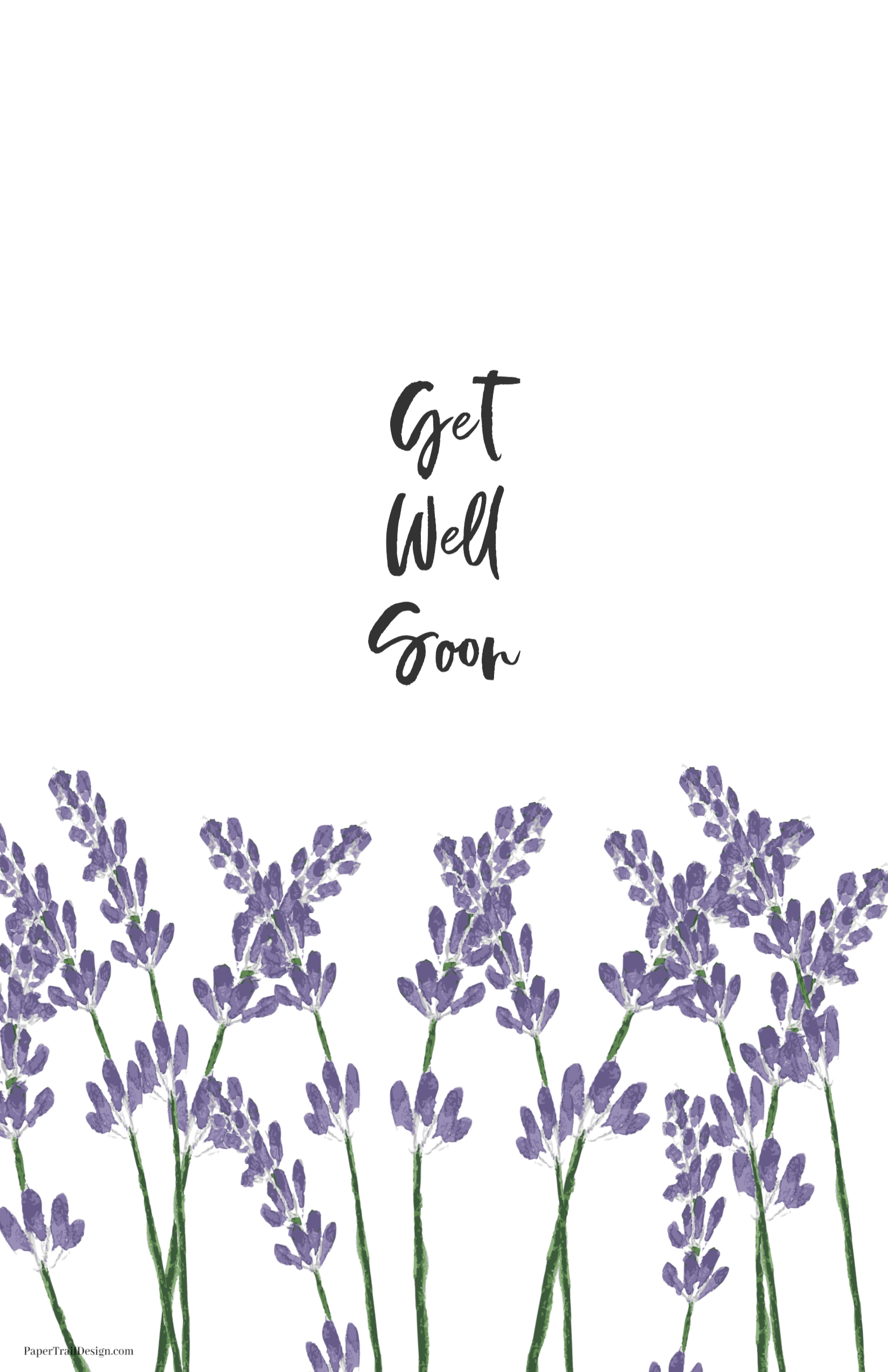 Get Well Soon Cards Printable Paper Trail Design